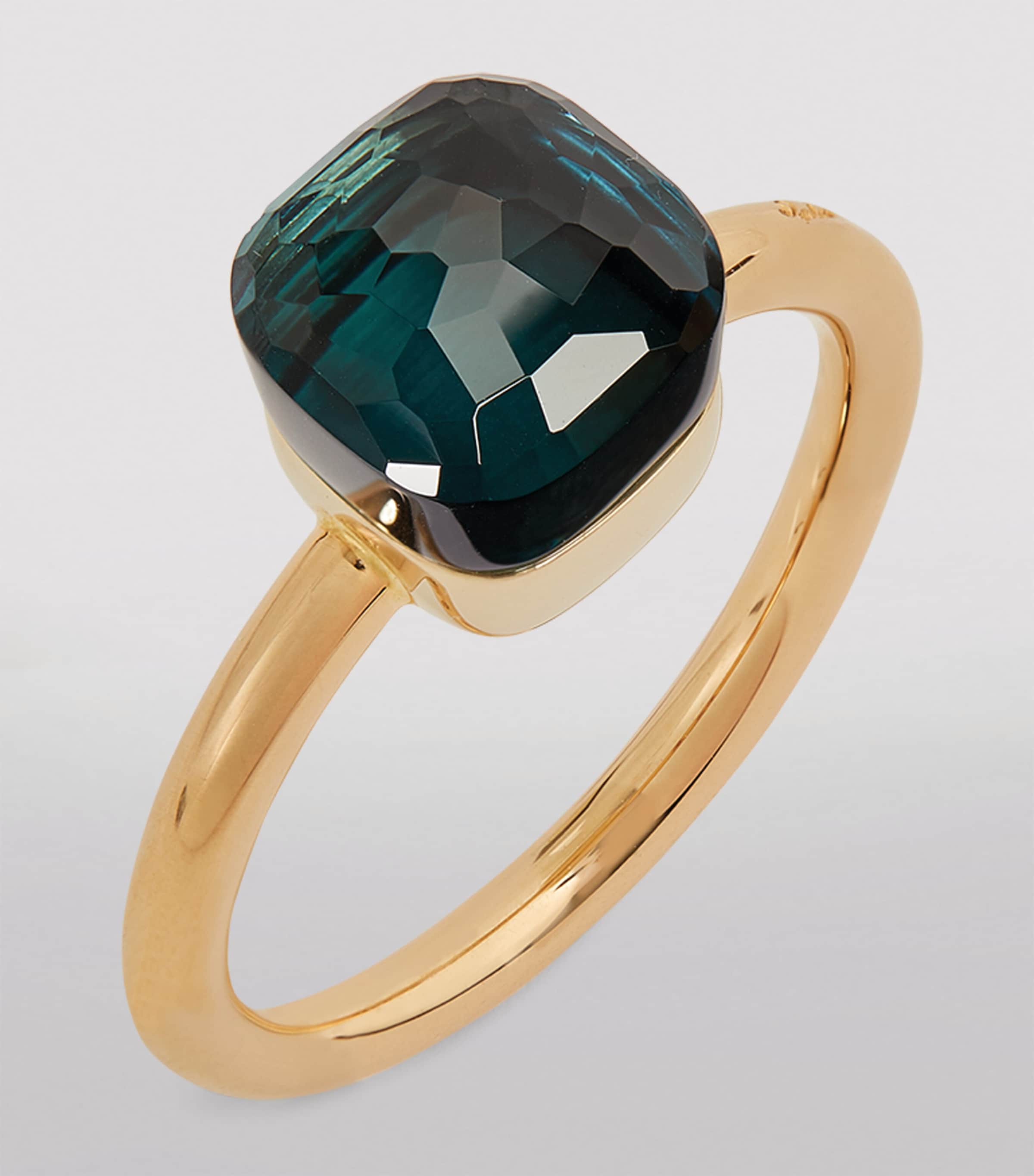 Rose Gold and Topaz Nudo Petit Ring 000TL Image 2