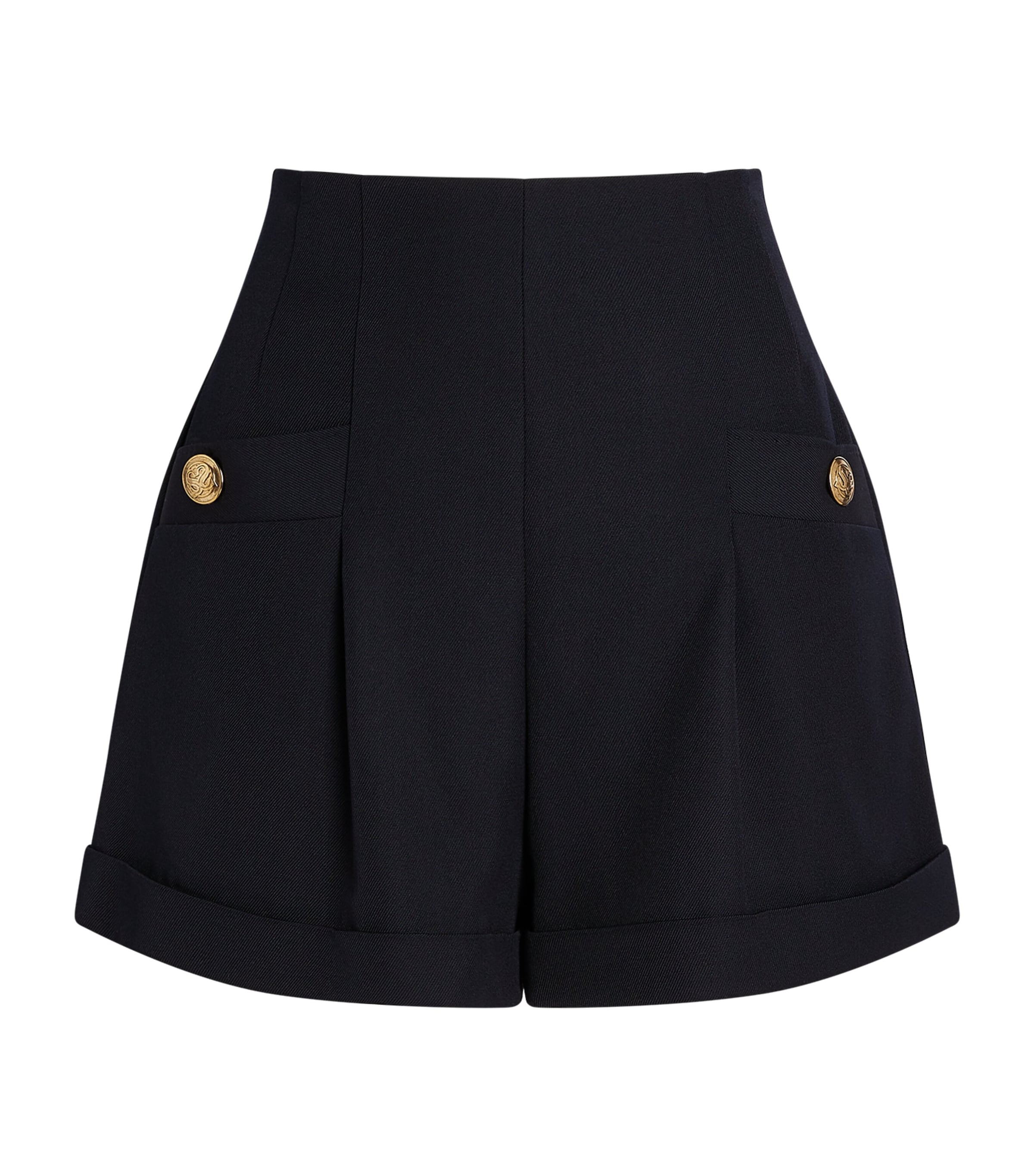 Sandro Wool-blend Shorts In Black