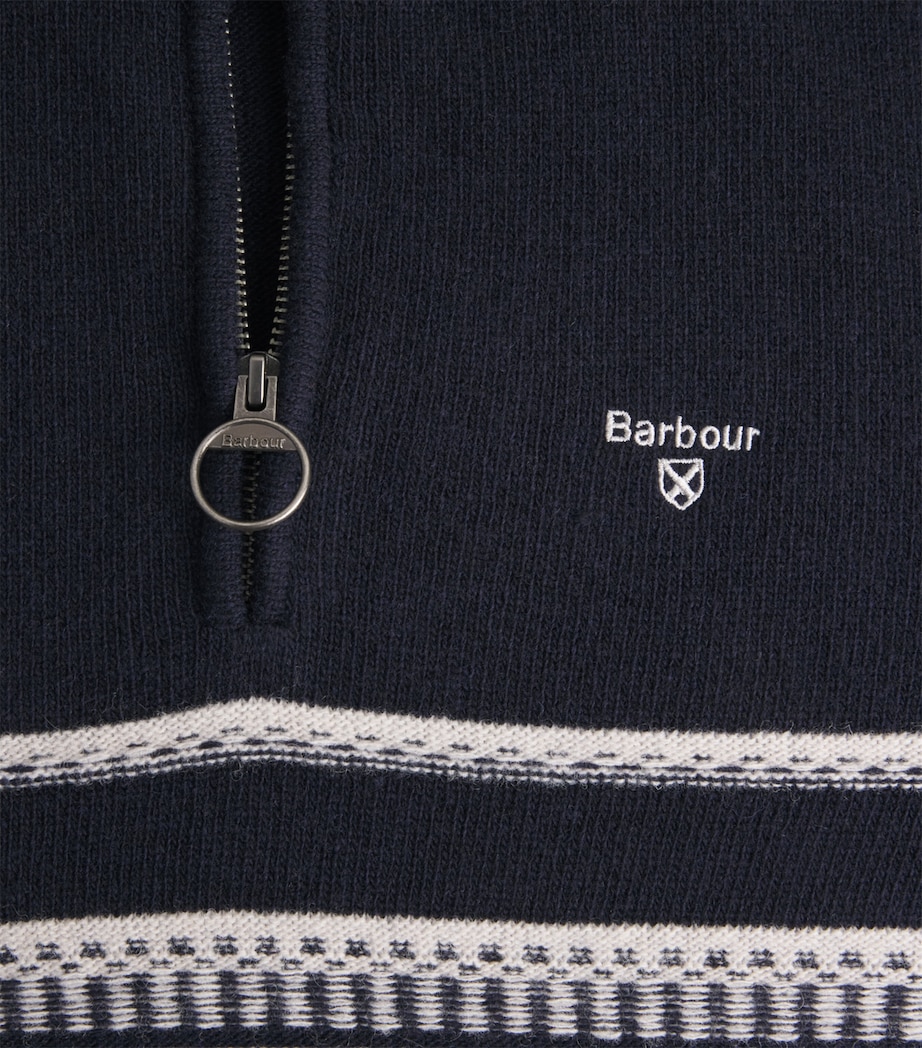 Wool Kepwick Quarter-Zip Sweater NY91 NAVY Image 5