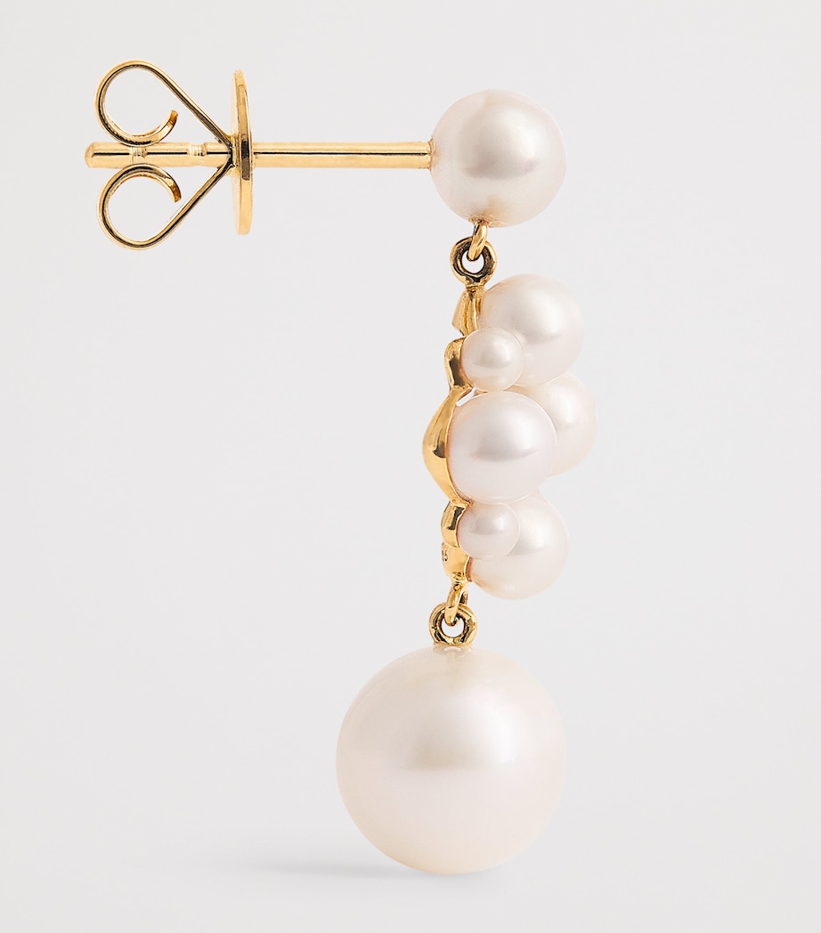 Yellow Gold and Pearl Nebula Drop Earrings YELLOW GOLD Image 4