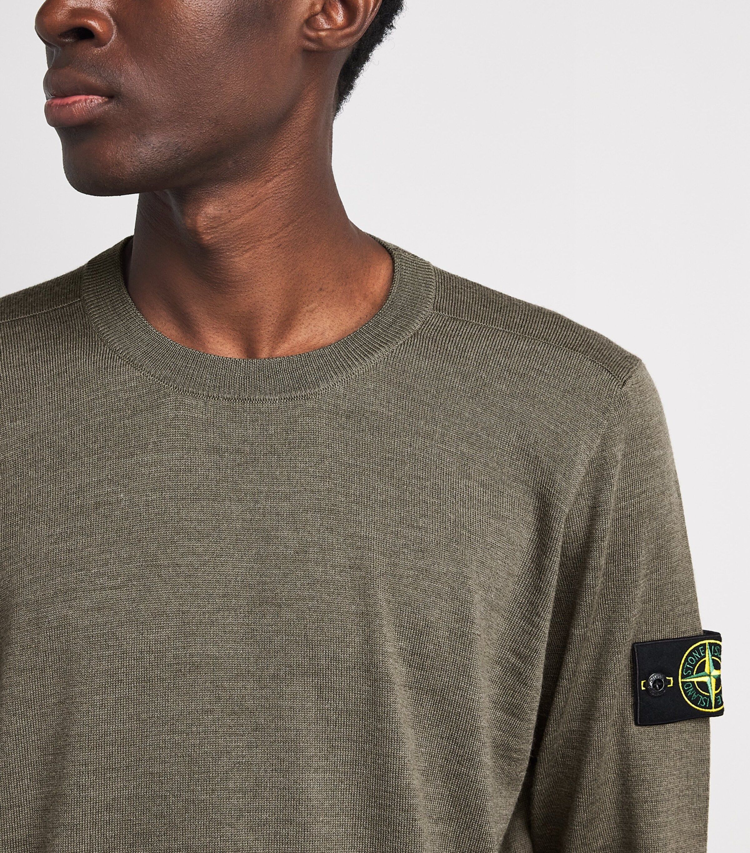 Stone Island Mens Compass Logo Sweater Image 3