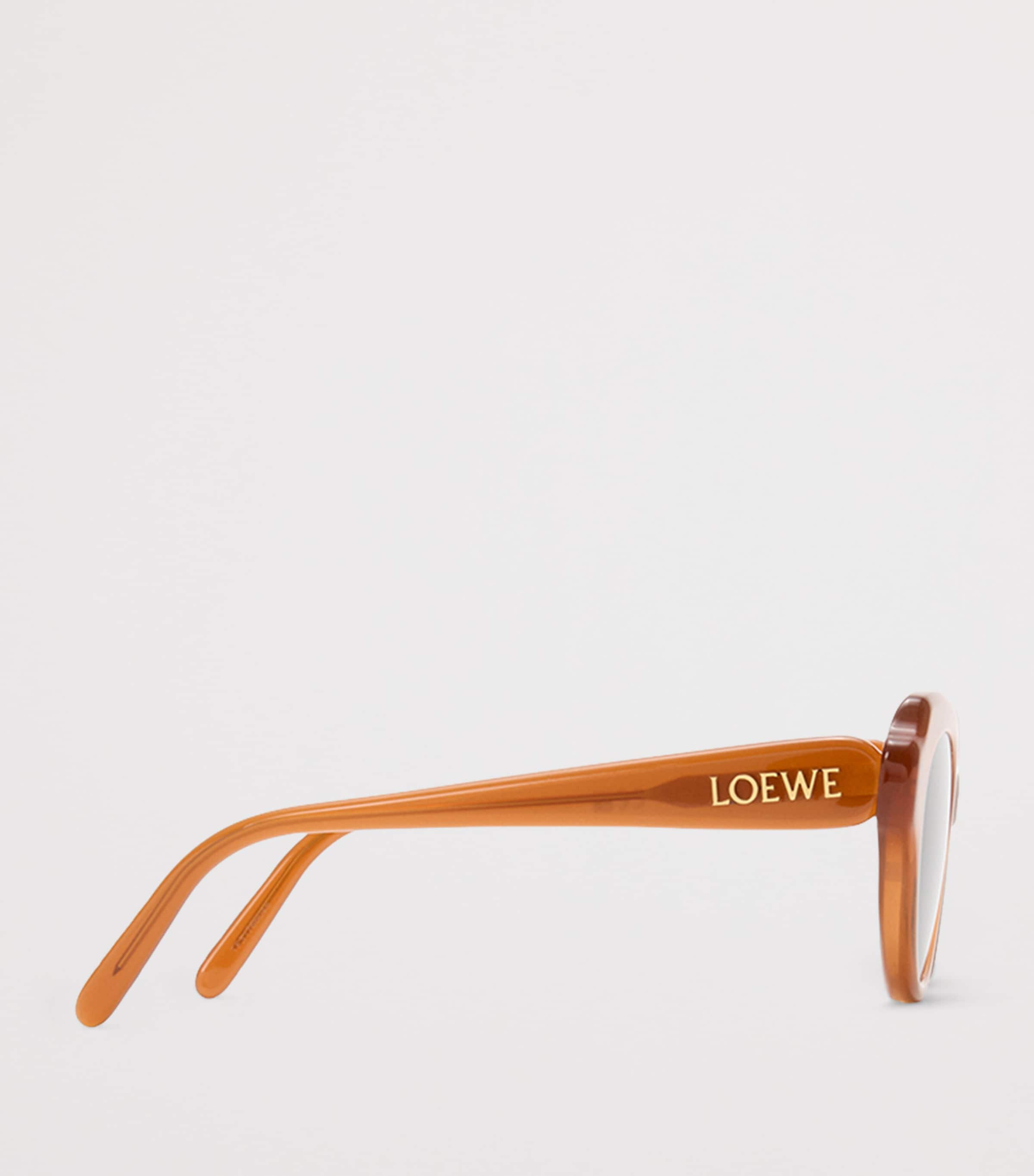 Acetate Swan Slim Sunglasses CAMEL Image 3