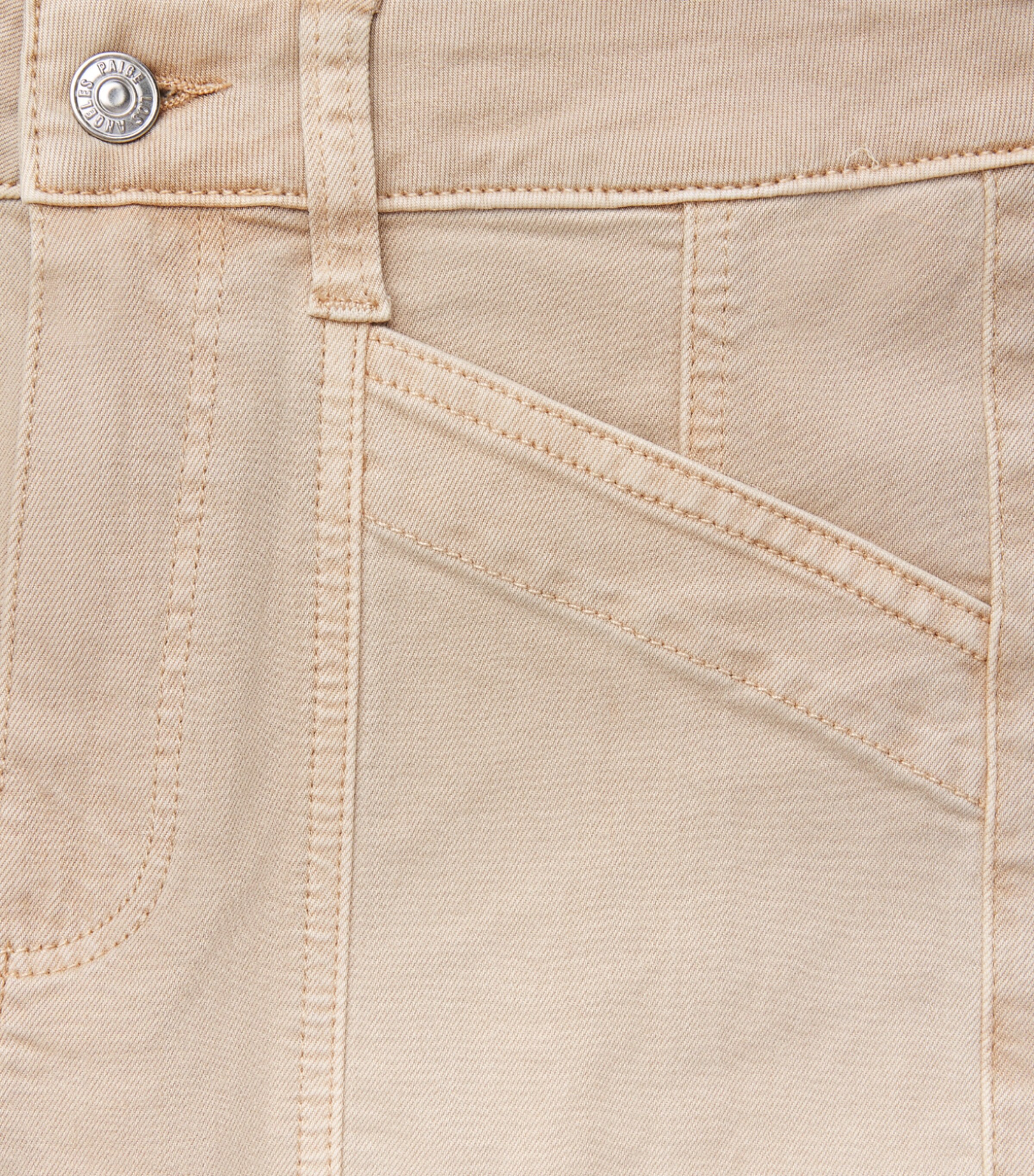 PAIGE Womens Quincy Ankle Mid-Rise Straight Jeans Vintage Warm Sand Image 6