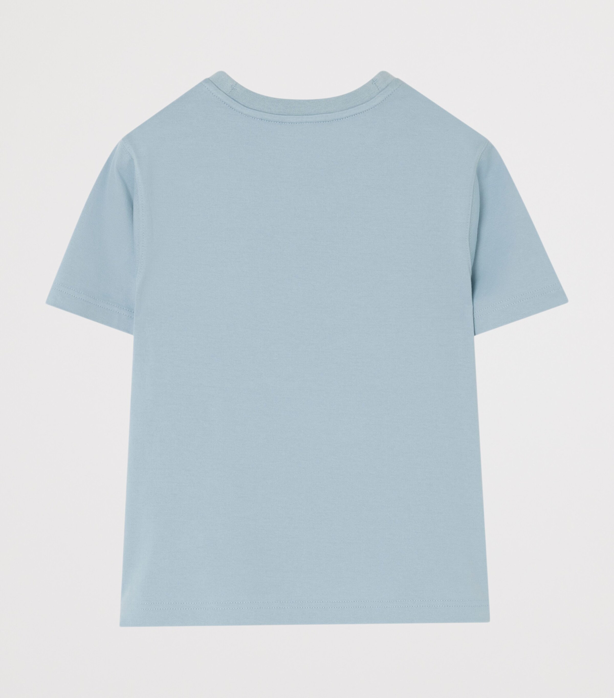 Burberry Kids Cotton EKD Stamp T-Shirt (4-12 Years) Misty Blue Image 2