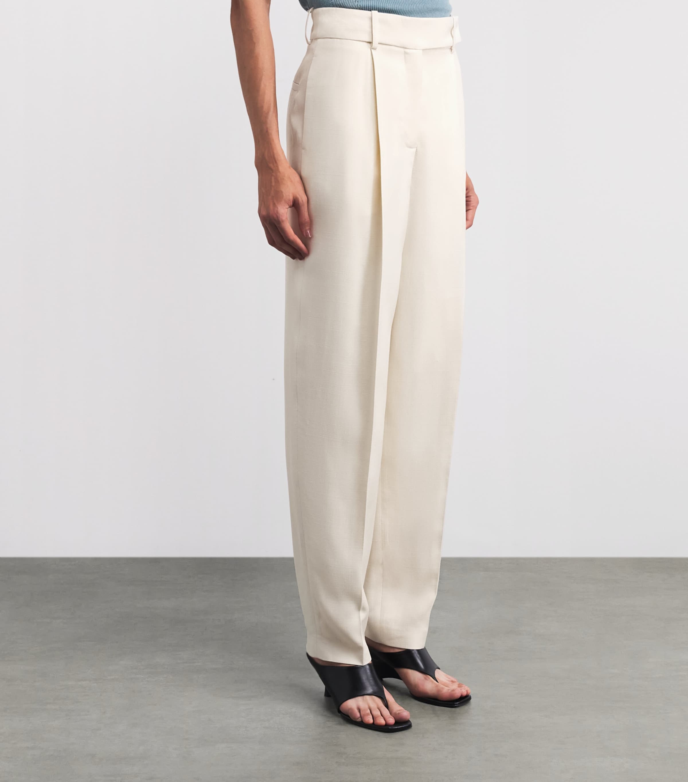 Joseph Womens Tailored Rayen Trousers Marble Image 4