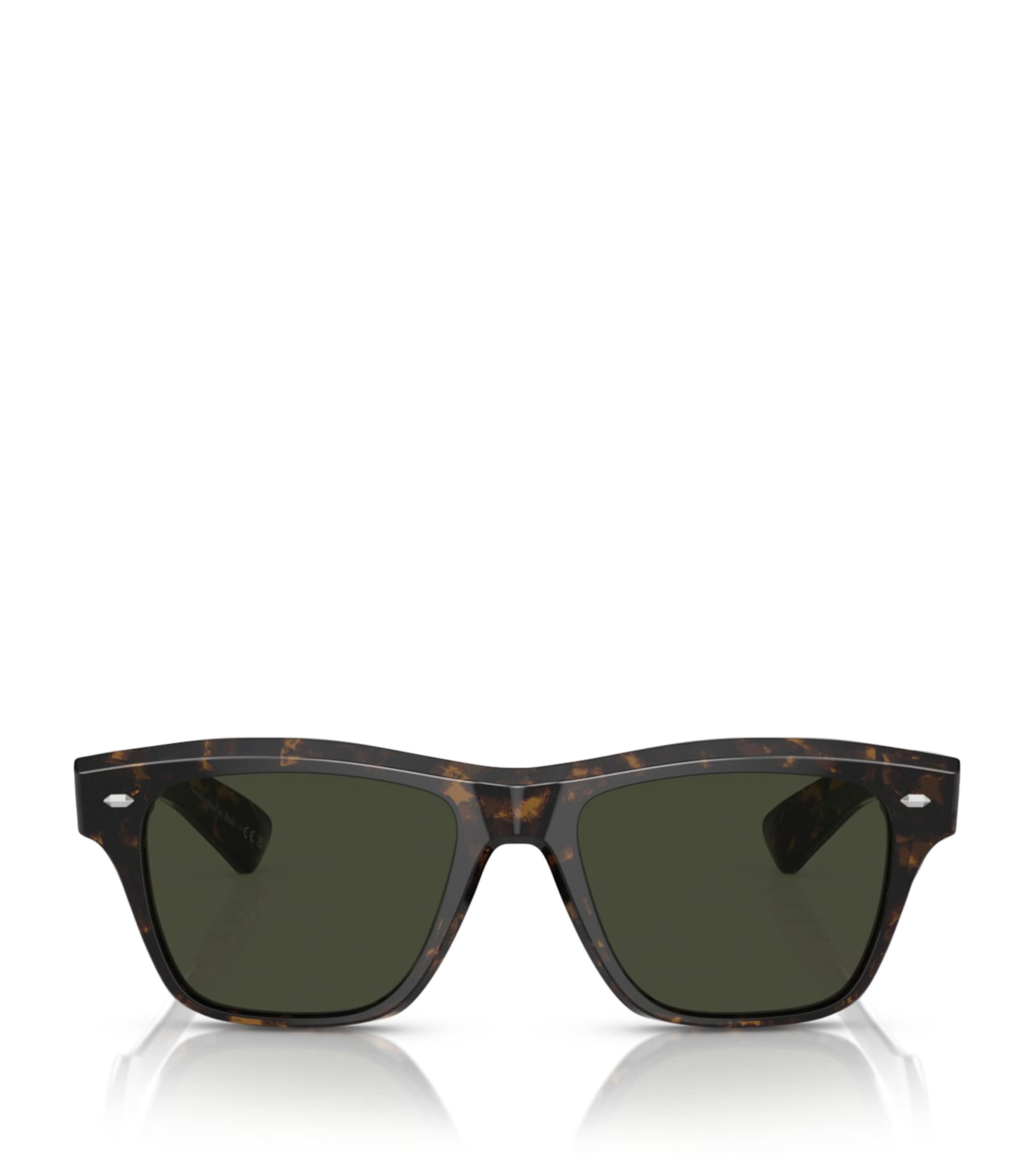 Oliver Peoples Polarized Acetate Square Sunglasses In Brown