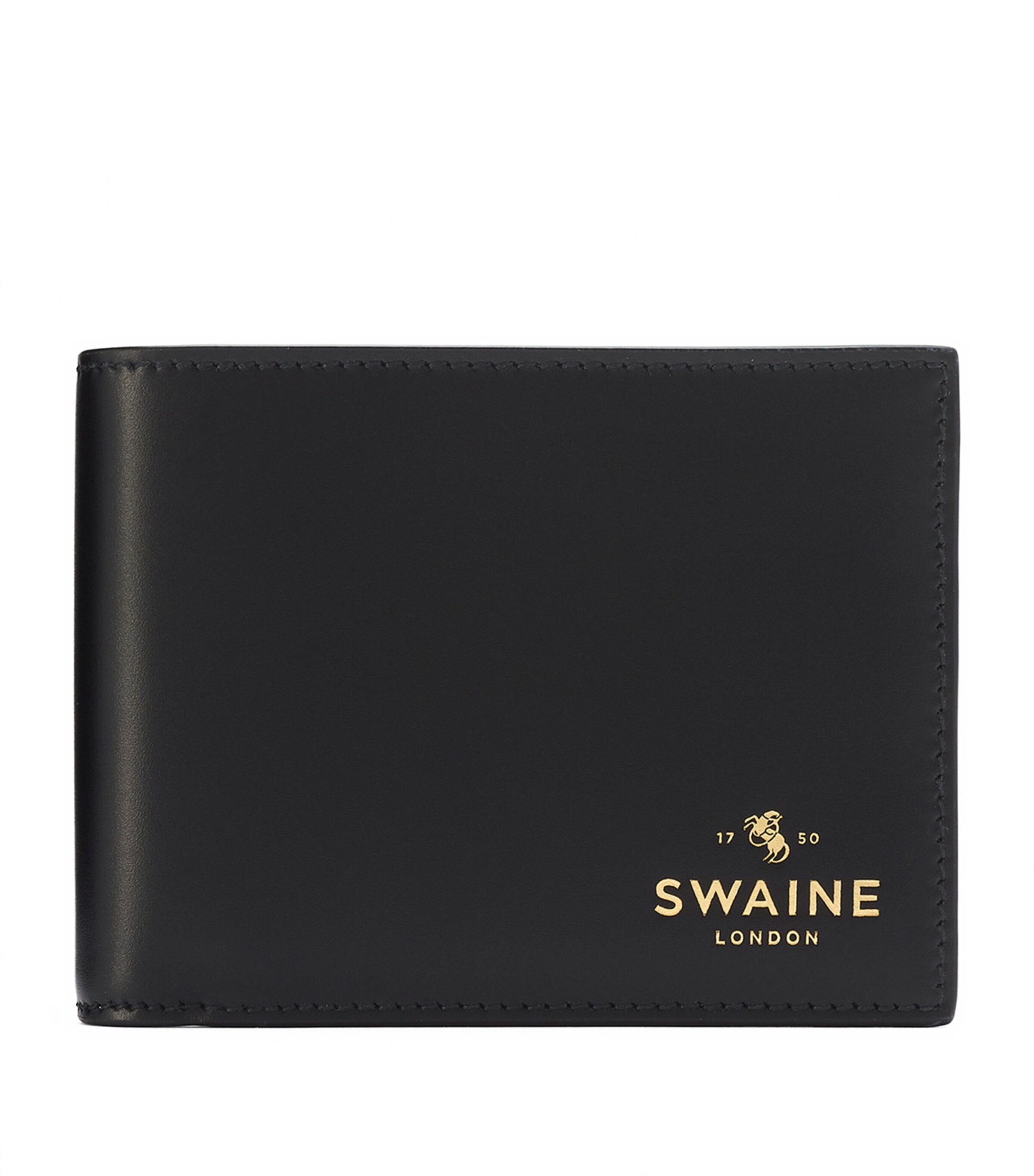 Swaine Leather Bifold Wallet Black Image 1
