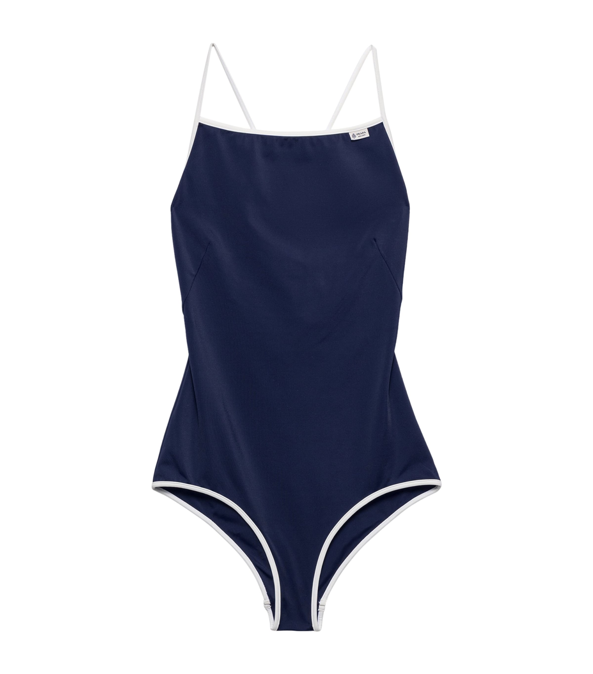 Prada Womens Jersey Swimsuit Blue Image 1