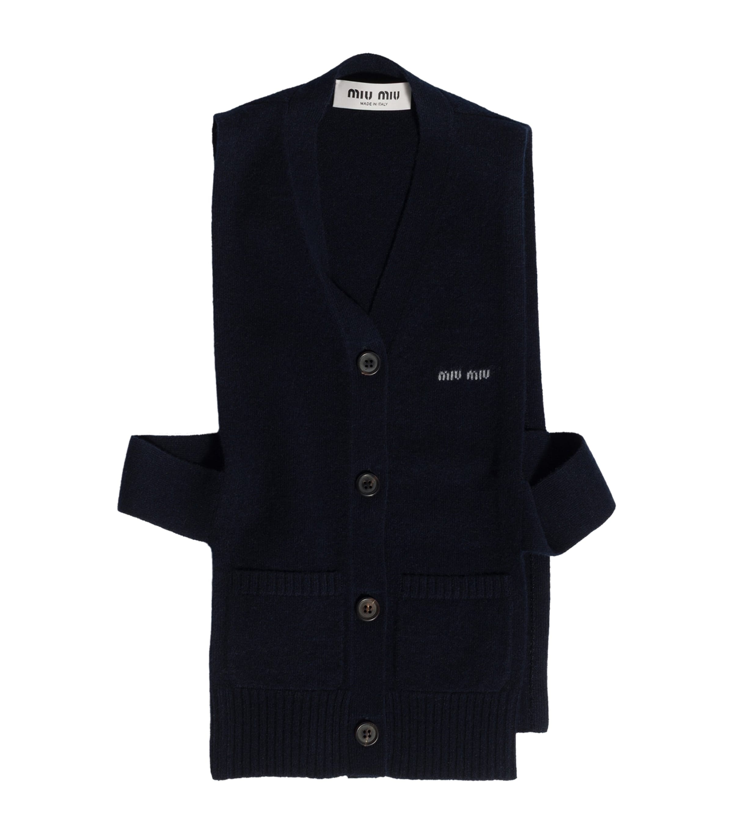 Miu Miu Womens Cashmere Cardigan Vest Image 1