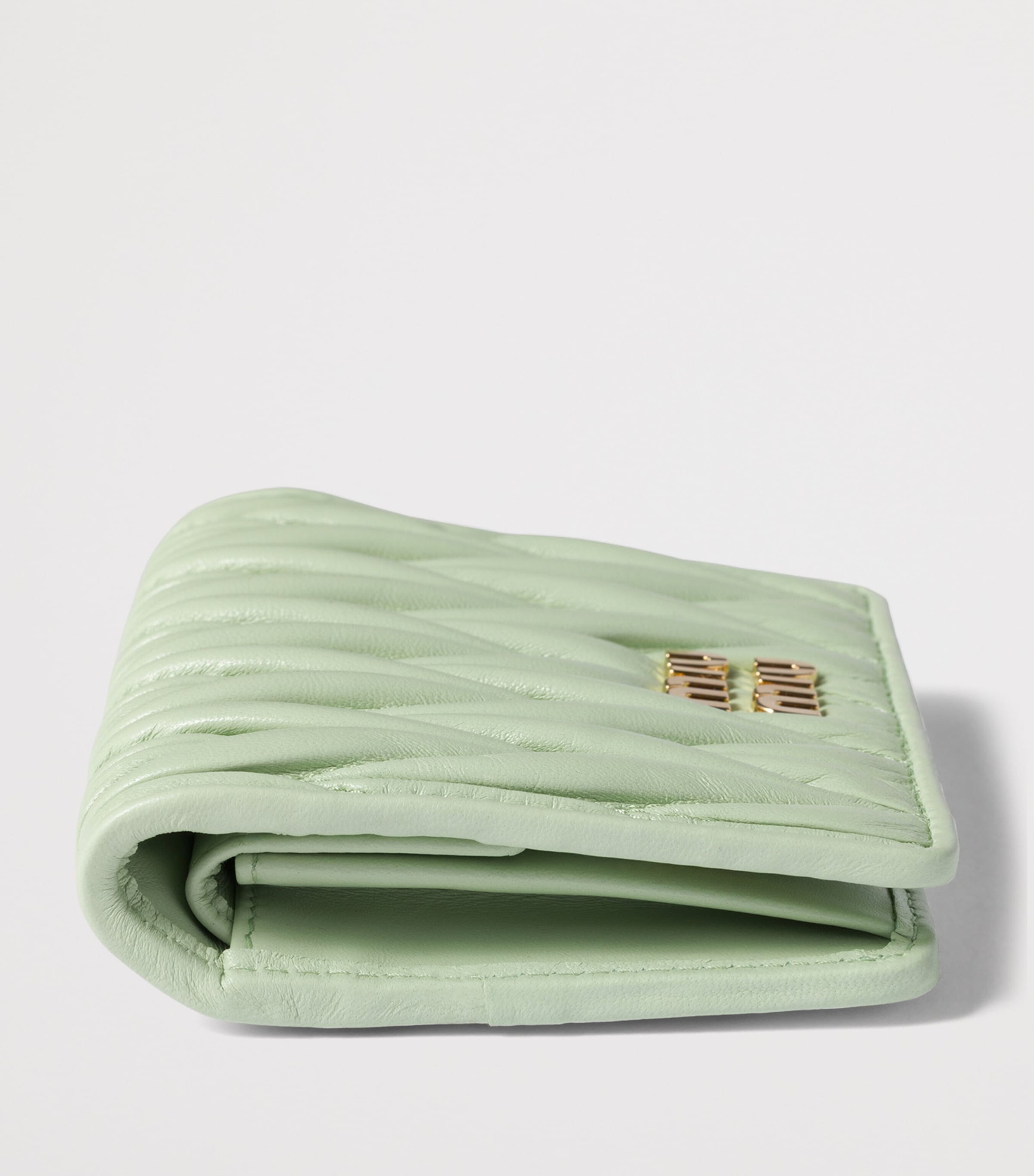 Small Leather Matelassé Wallet F0934 Image 4