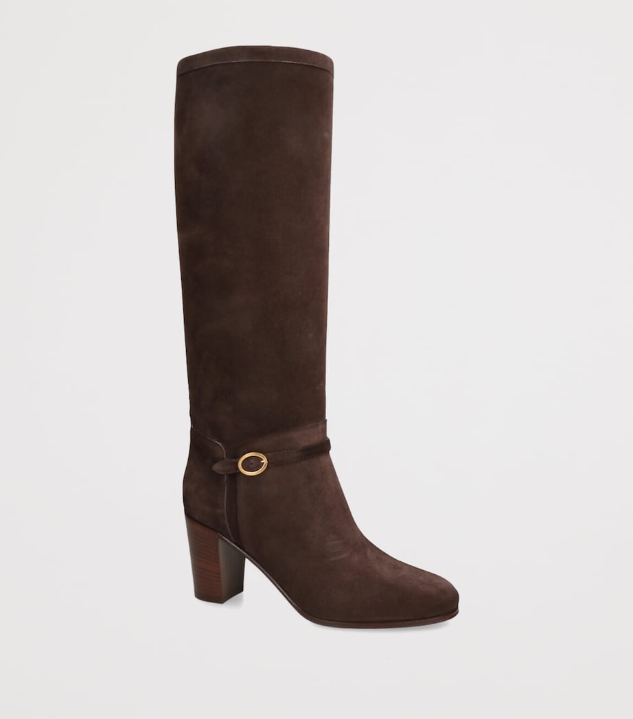 Suede Pattie Knee-High Boots 75 DARK BROWN Image 3