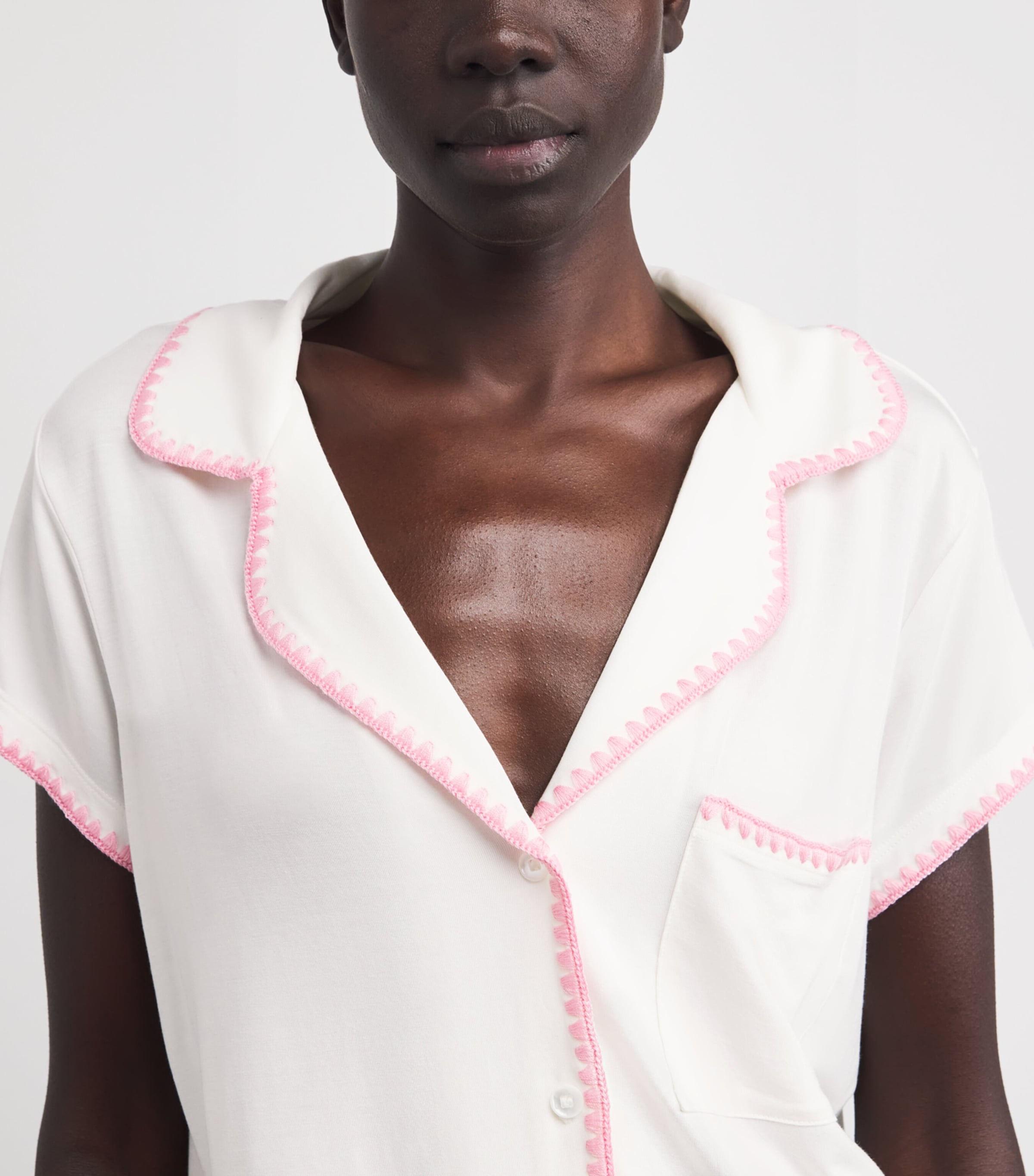 Valentines Day Camisole Frida Pyjama Set IVORY/PINK NECT Image 4