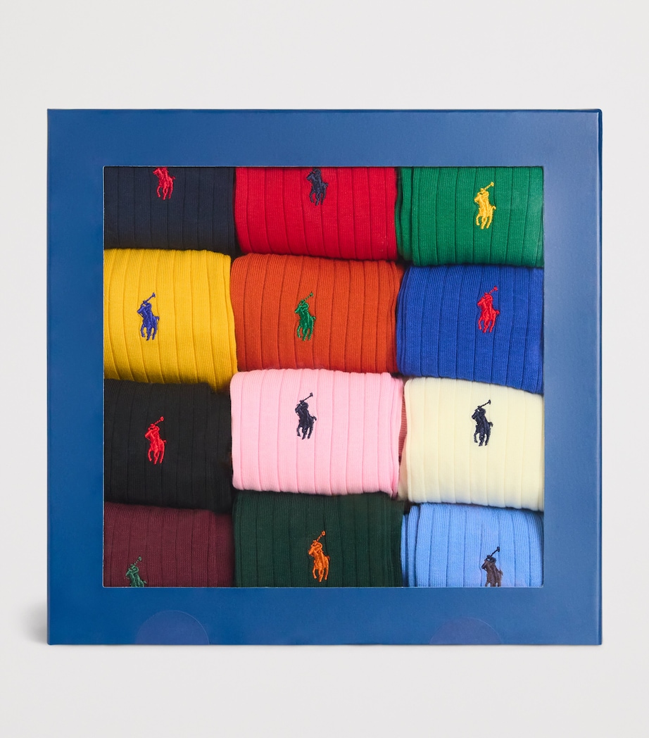 Cotton-Blend Polo Pony Socks Gift Set (Pack of 12) ASSORTED Image 2