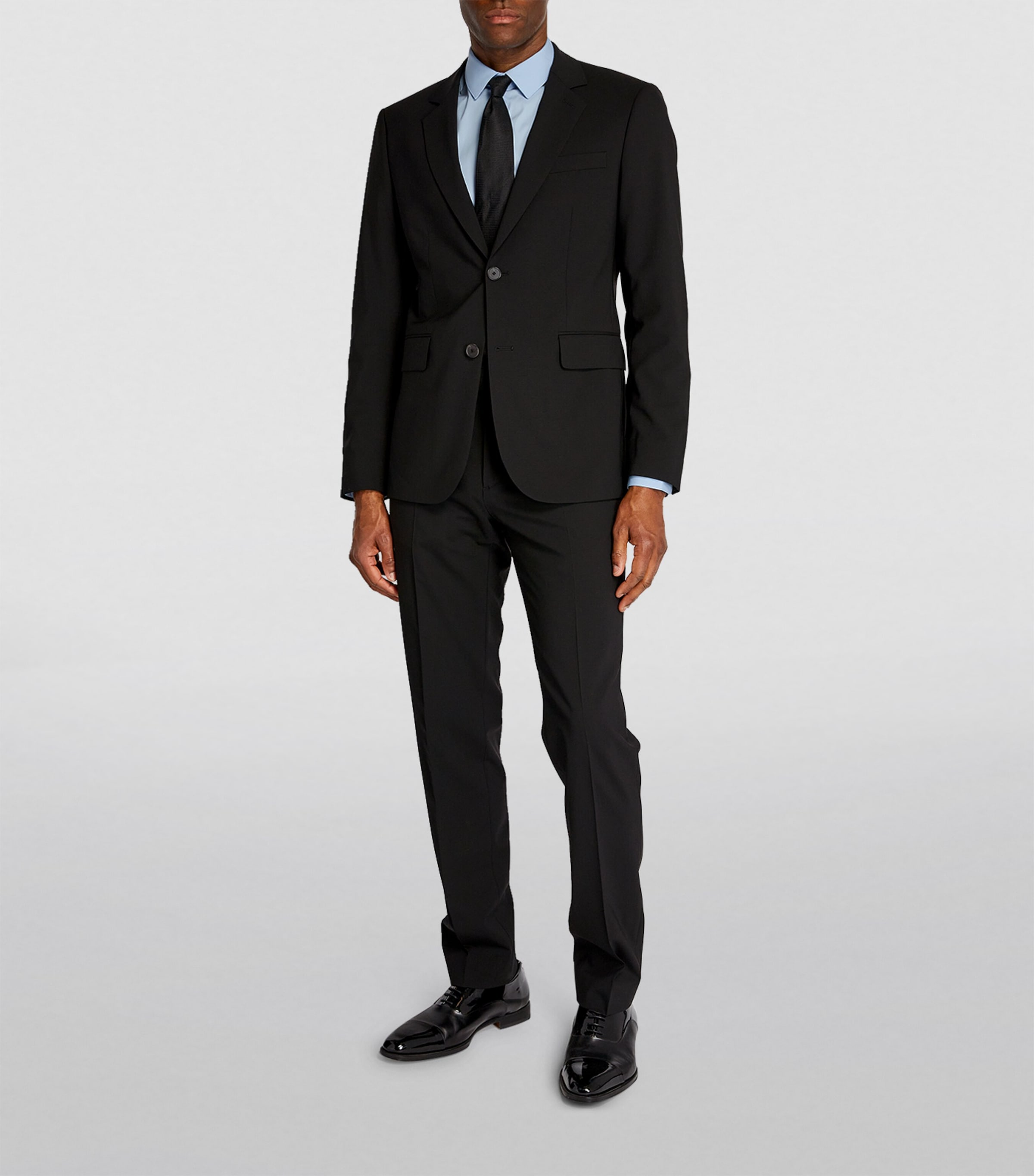 Cotton-Blend Point-Collar Shirt SKY BLUE Image 2