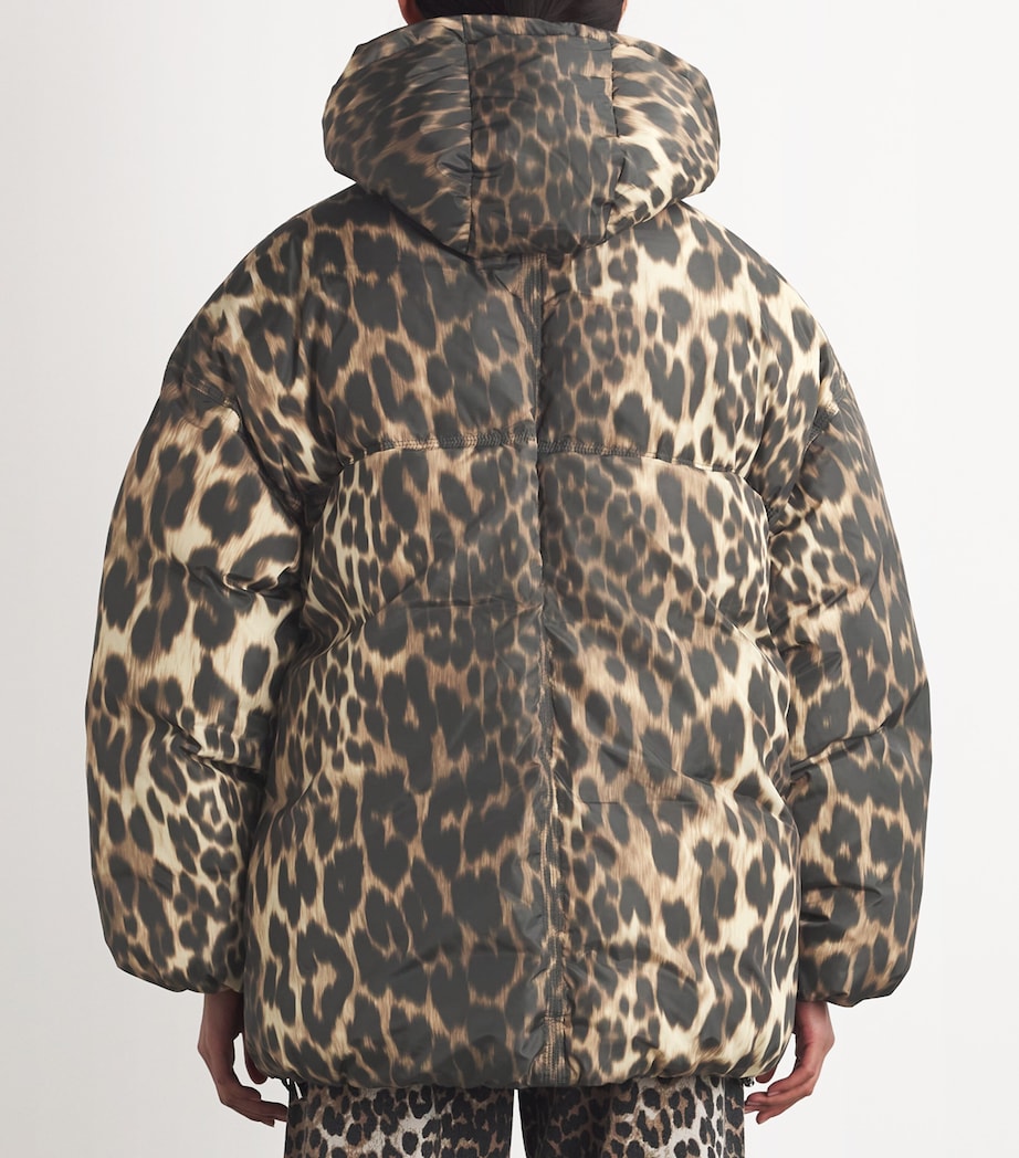 Leopard Puffer Jacket 859ALMOND MILK Image 4