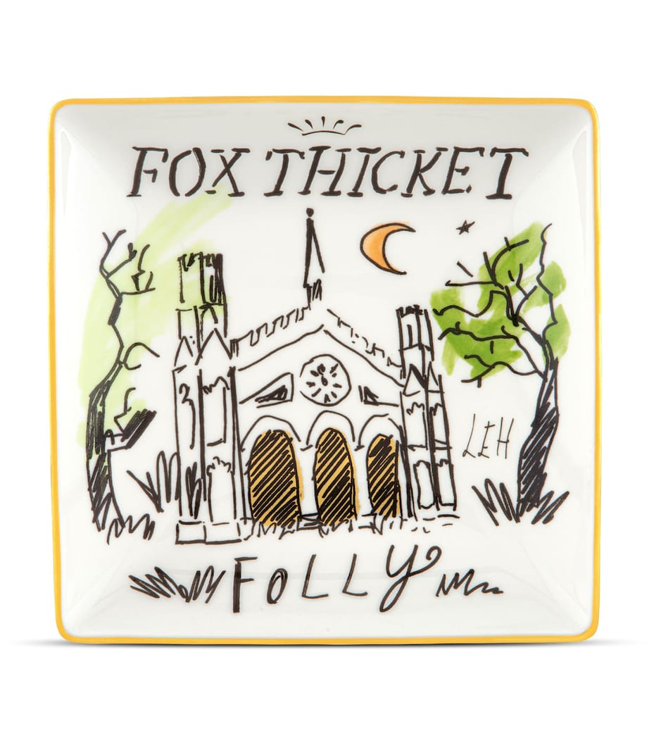 GINORI 1735 x Luke Edward Hall Fox Thicket Folly Decorative Tray (13.5cm) Image 1