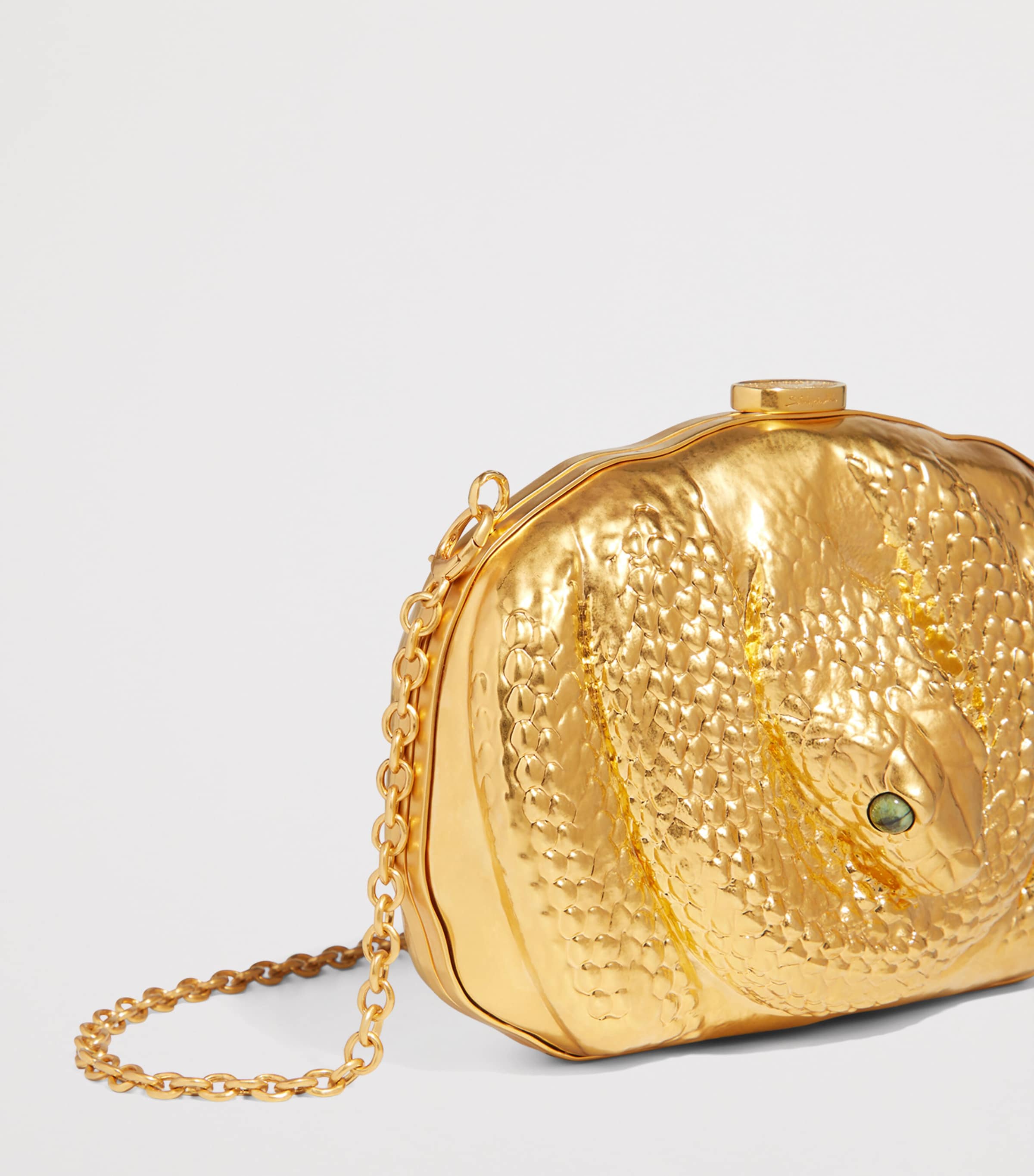Schiaparelli Serpent Clutch Bag Gold Image 6