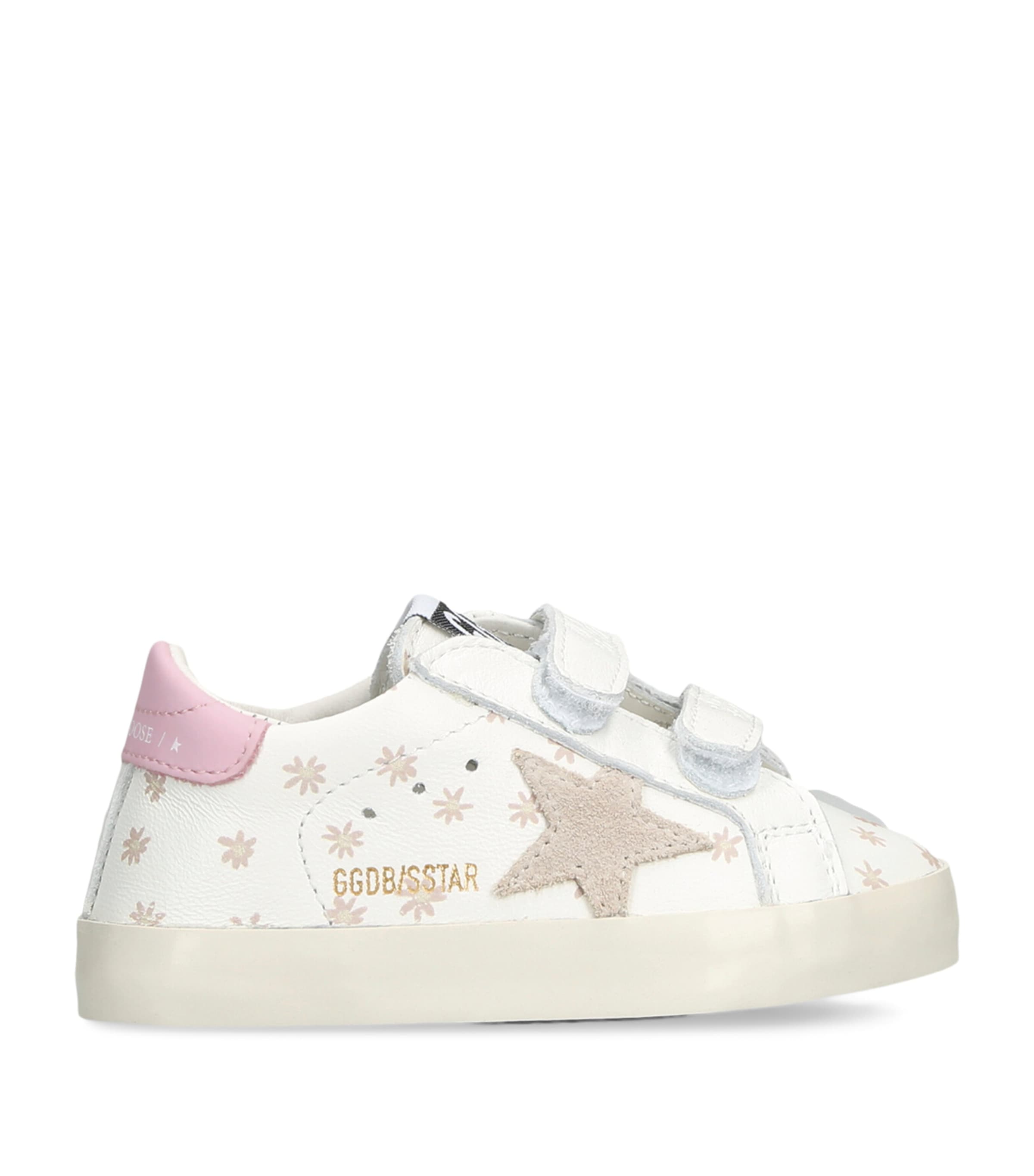 Golden Goose Leather Baby School Sneakers In Pink