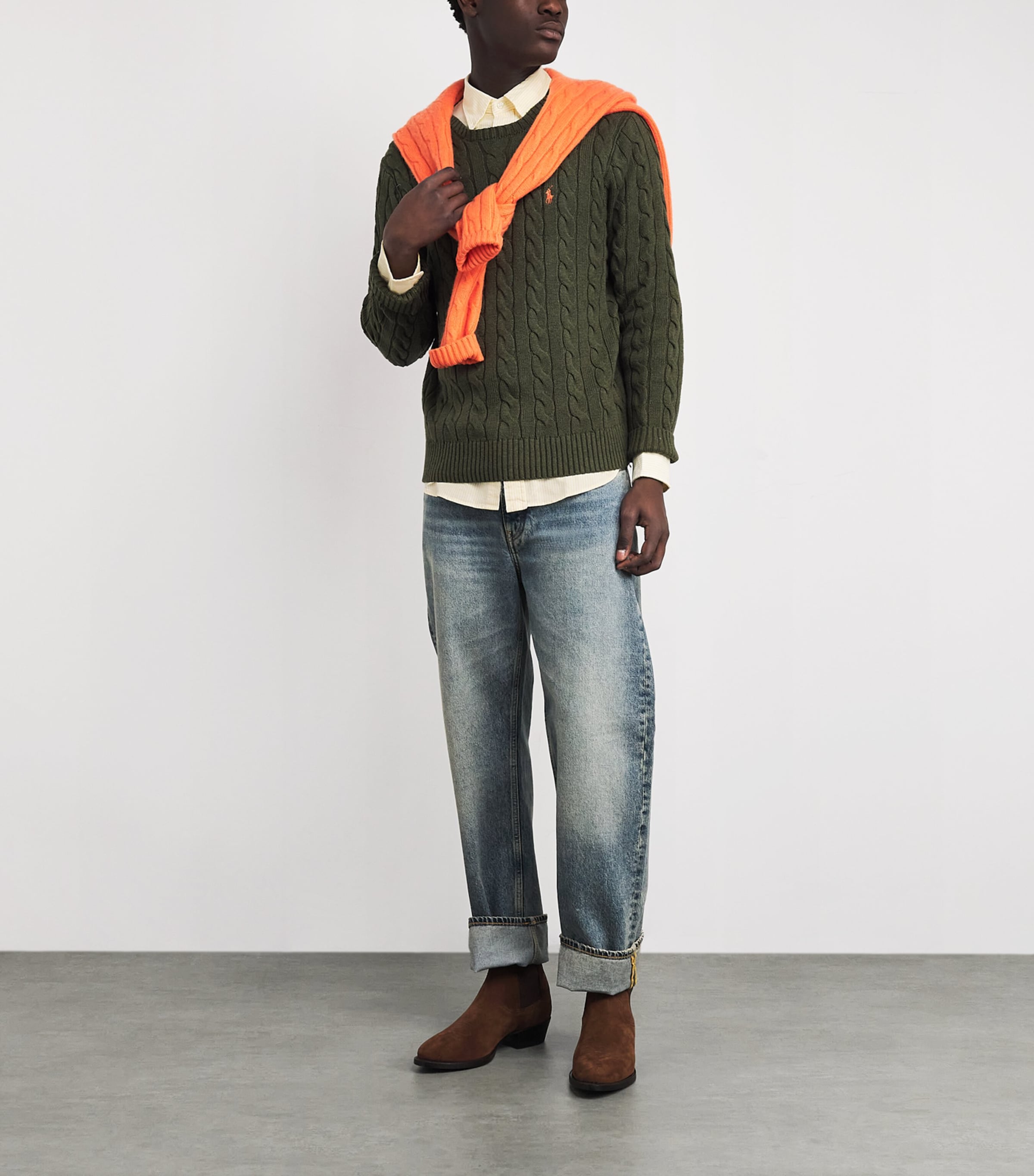 Custom Fit Stripe Oxford Shirt 6636D YLLW OXFRD/WHT Image 2