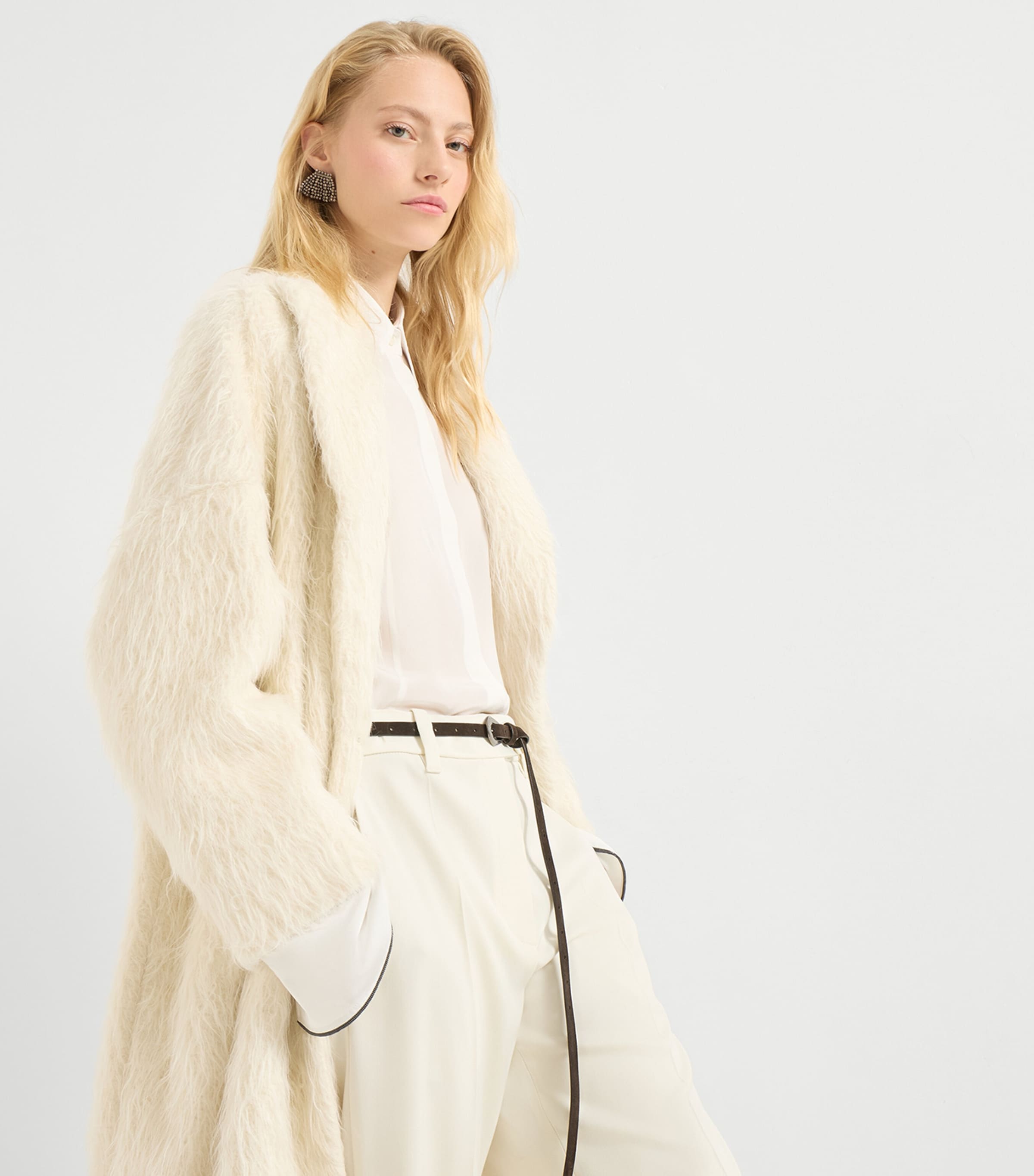 Alpaca-Blend Double-Breasted Coat C001 Image 5