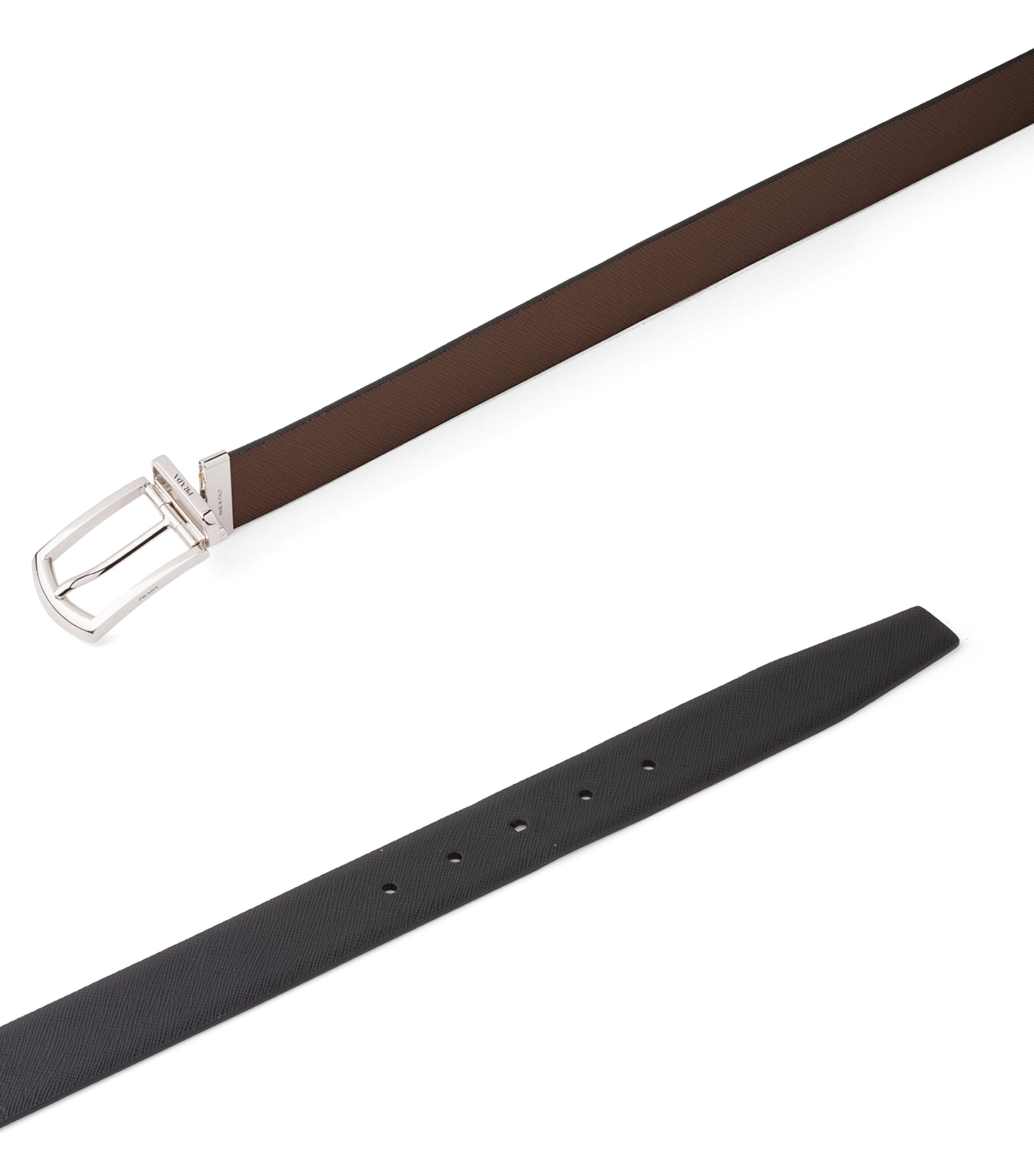 Saffiano Leather Reversible Belt F00XF Image 2