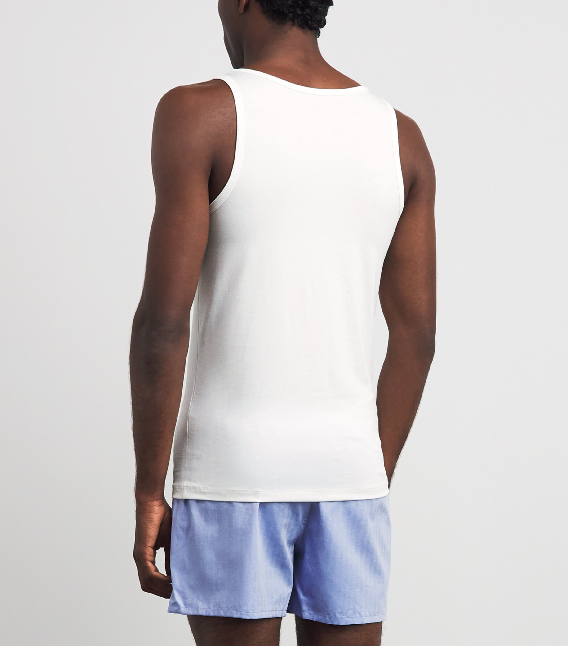 Falke Mens Egyptian Cotton Vests (Pack of 2) White Image 3