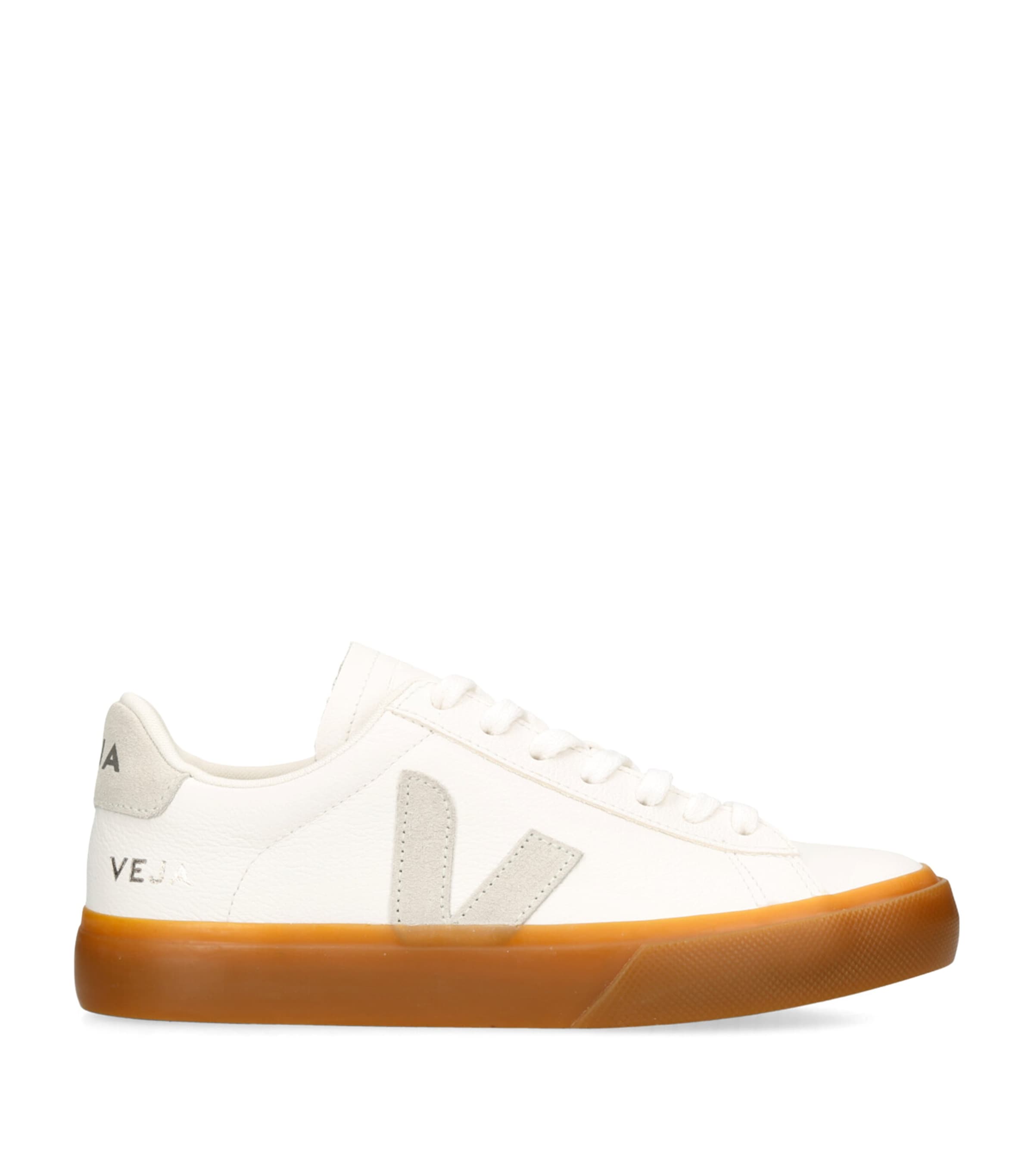 Shop Veja Leather Campo Sneakers In White