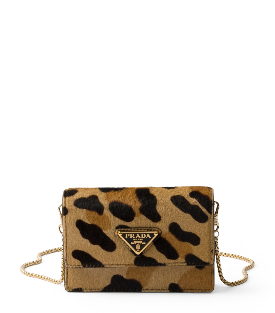 Prada Calf Hair Leopard Print Card Holder Image 1