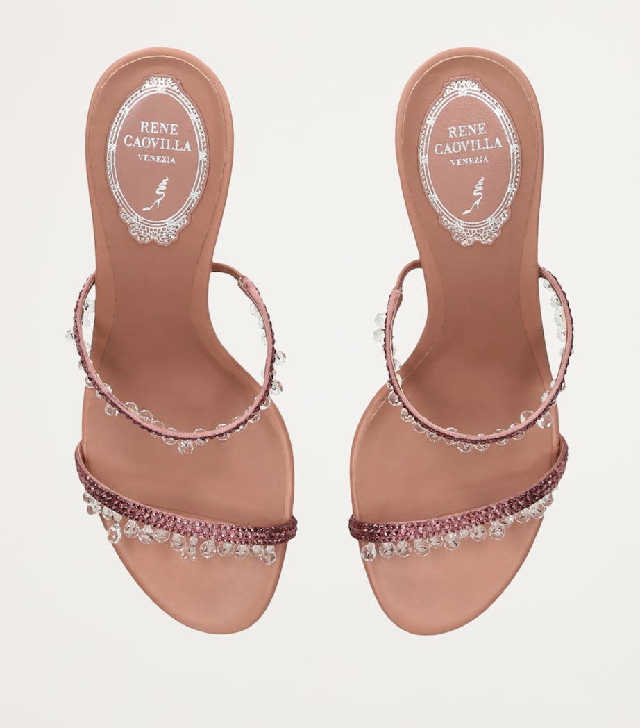 Satin Chandelier Heeled Mules 80 PALE PINK Image 5