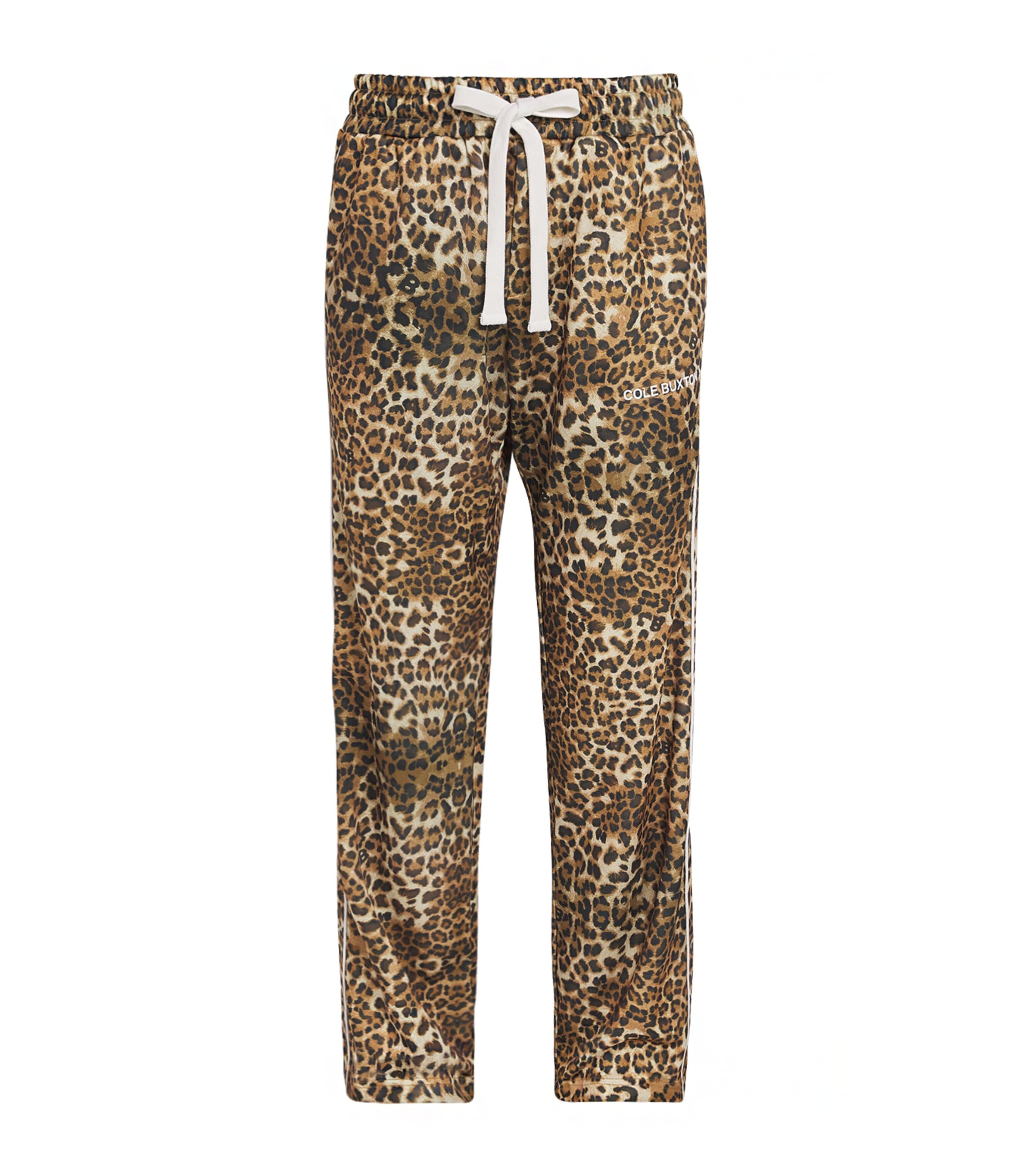 Cole Buxton Leopard Piped Track Pants