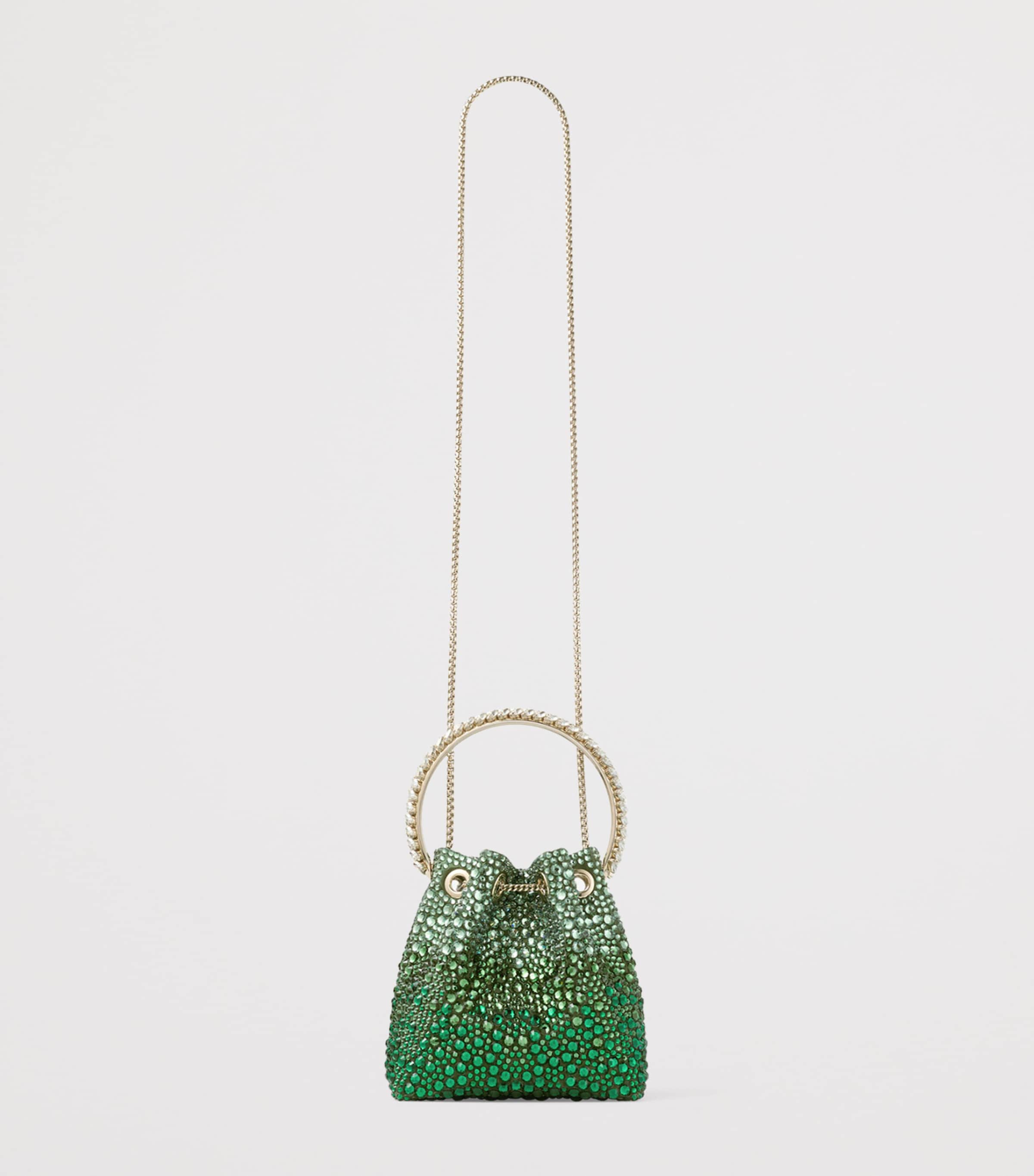 Bon Bon Embellished Top-Handle Bag BRITISH GREEN MIX/EM Image 4
