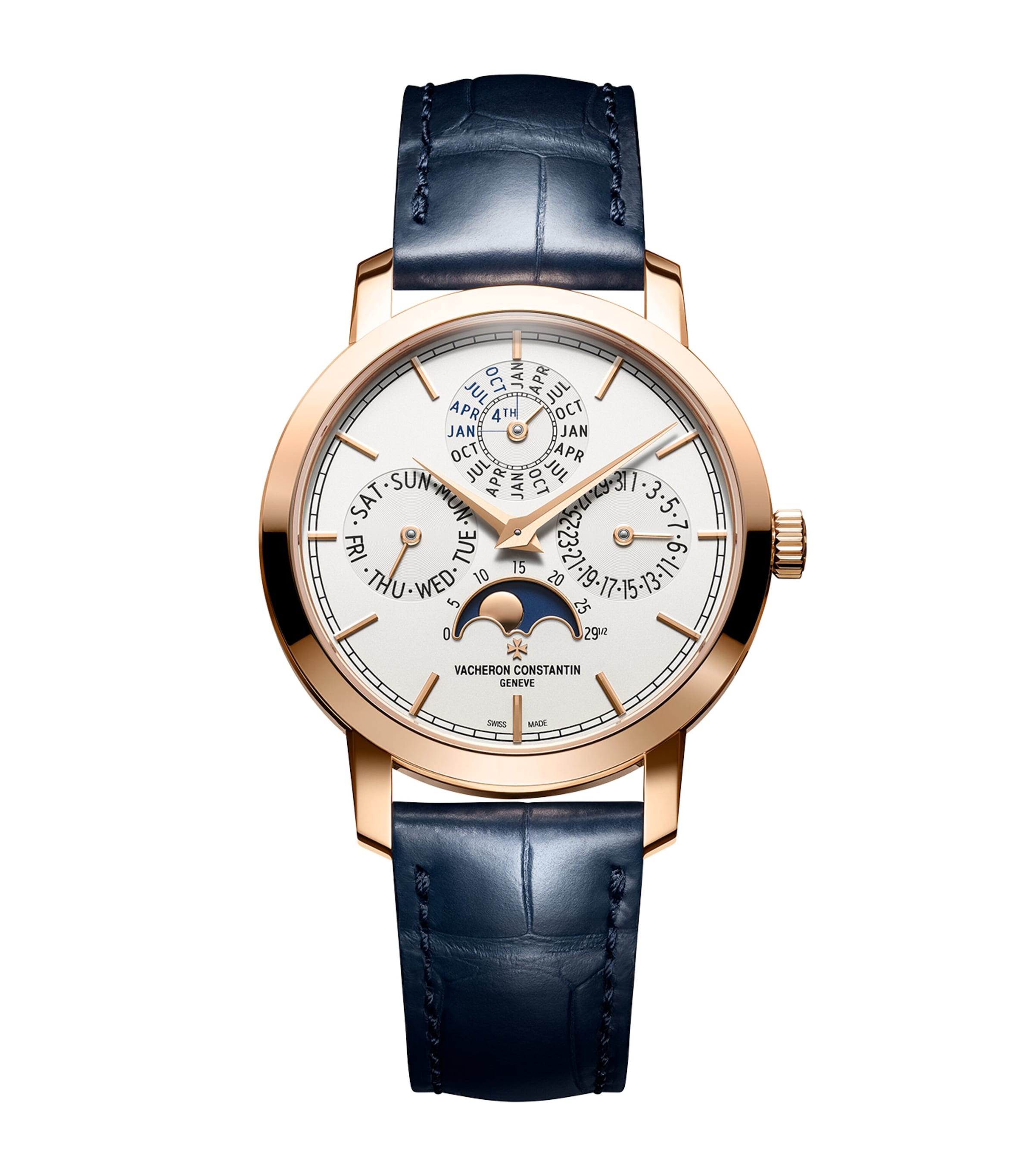Vacheron Constantin Rose Gold Traditionelle Perpetual Calendar Ultra-Thin Watch 36.5mm Pink Gold Image 1