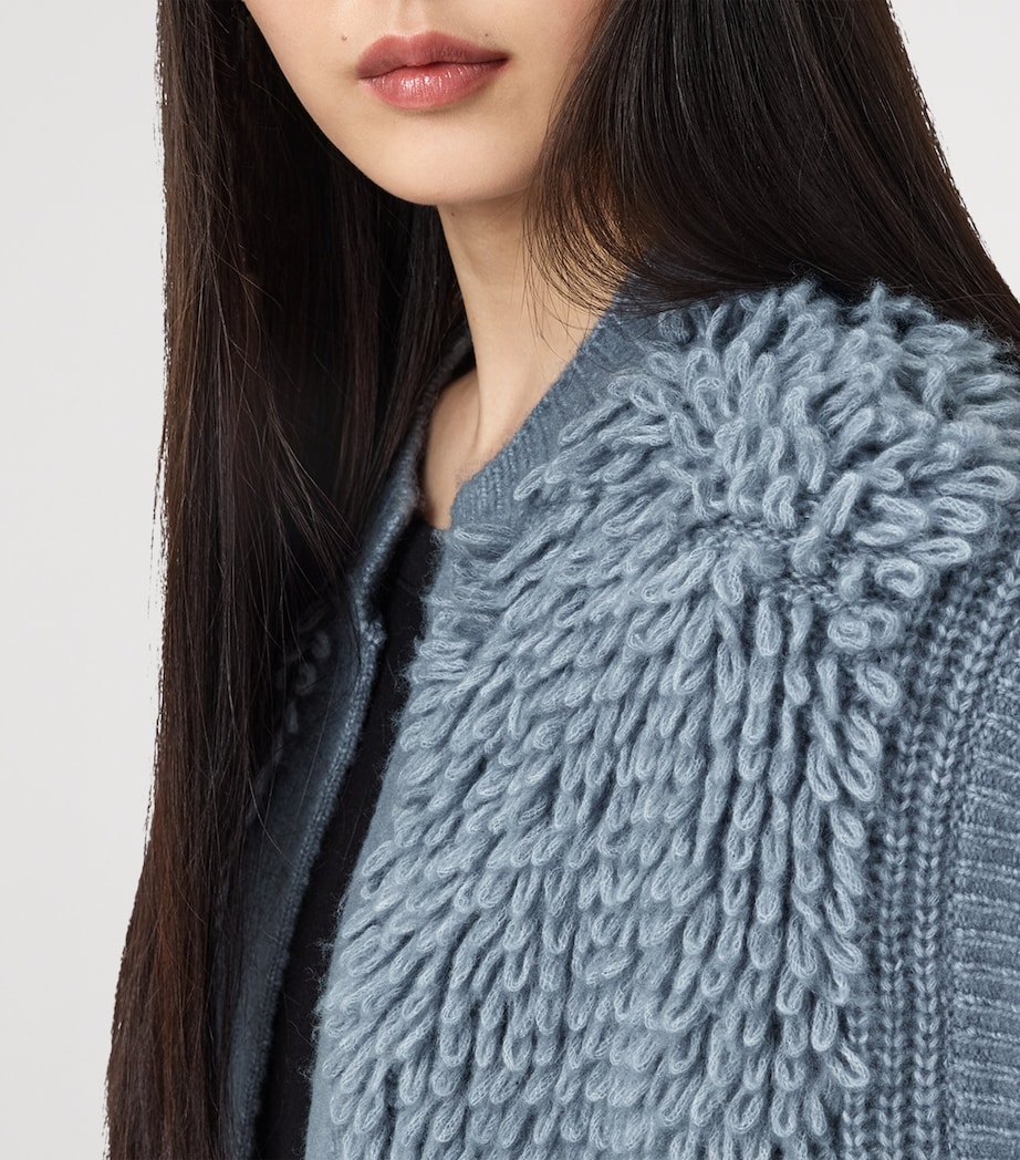 Wool-Blend Open-Front Elias Gilet SLATE BLUE Image 8