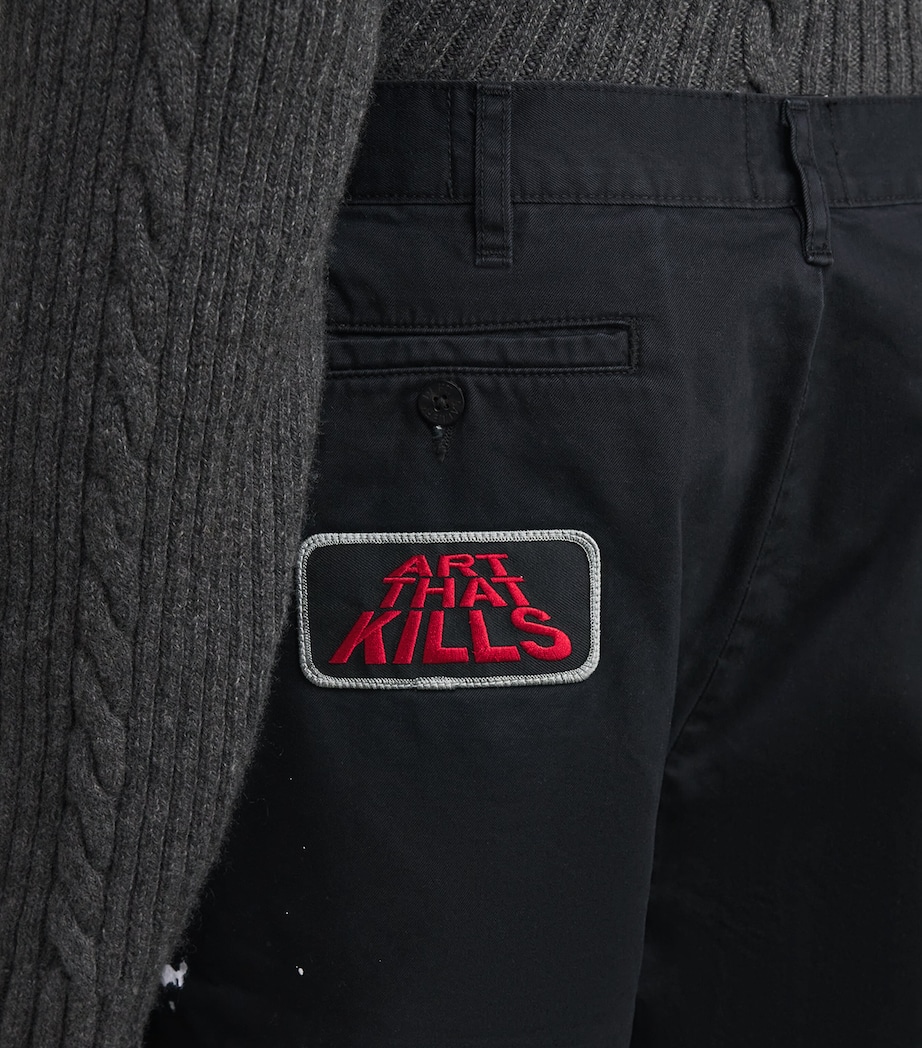 Cotton ATK Cut-Off Shorts BLACK Image 6