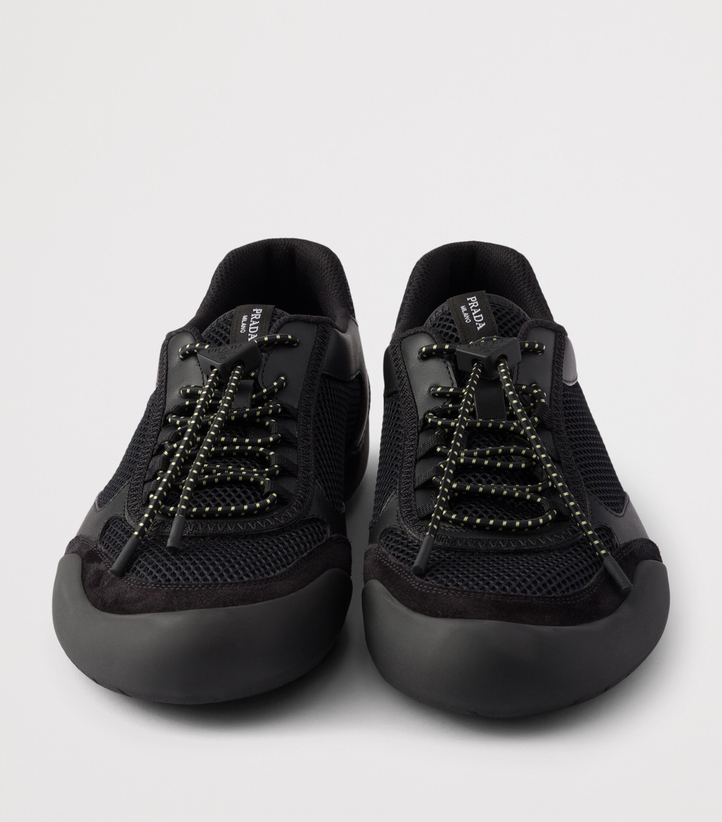 Prada Leather-Mesh Speedrock Sneakers Image 5