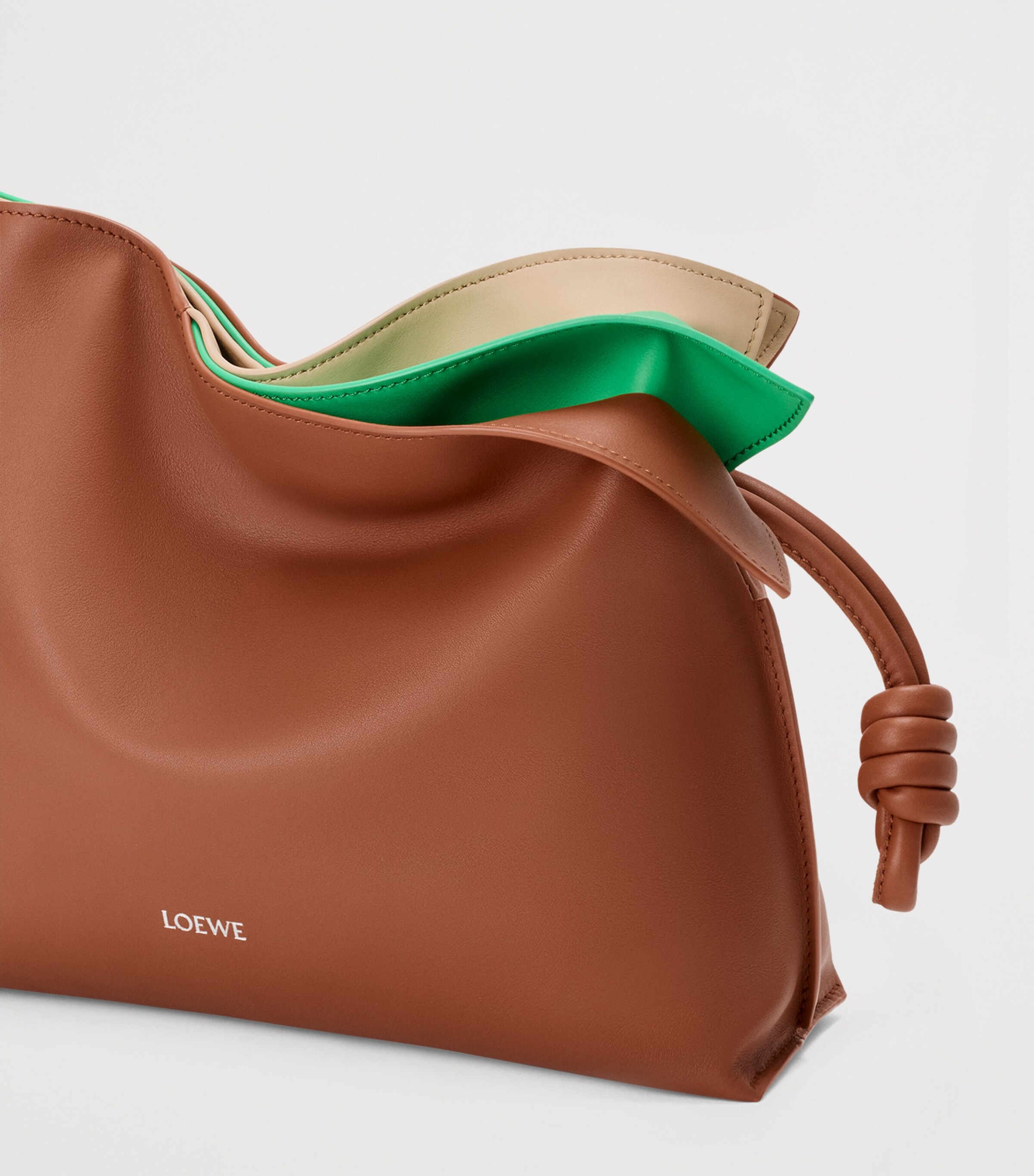 LOEWE Medium Leather Layers Flamenco Purse Multicolor Squirrel Image 7