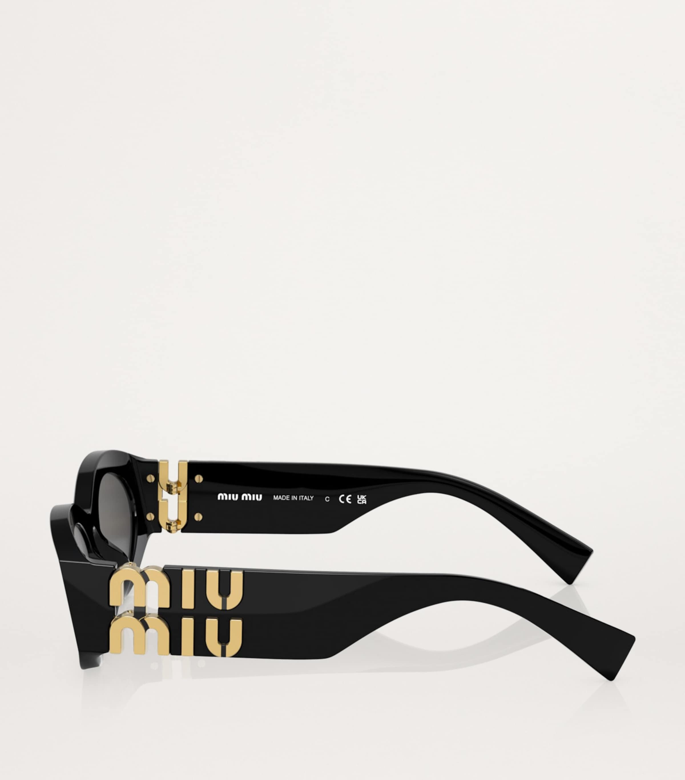 Acetate Oval MU11WS Sunglasses 1AB5S0 Image 3