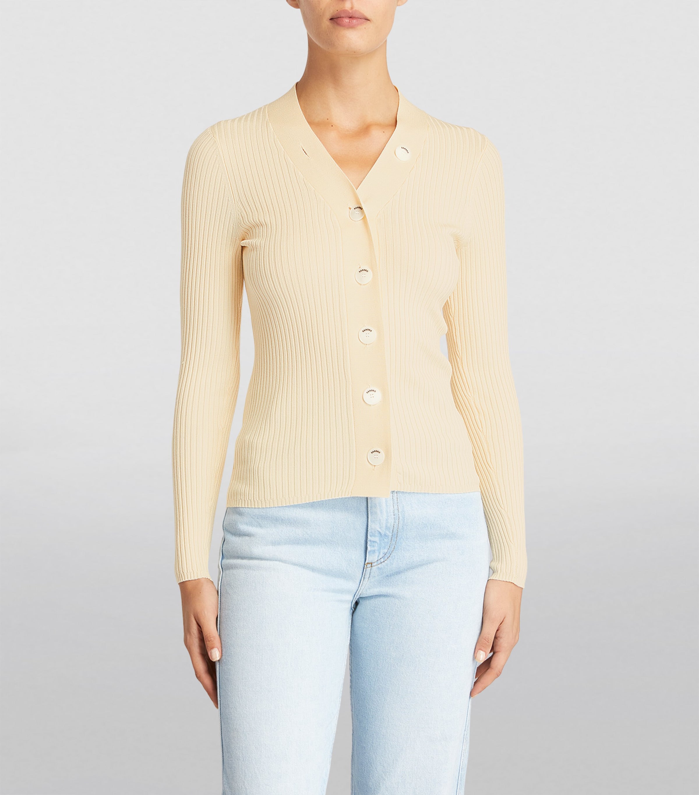 Sandro Paris Ribbed Cardigan | Harrods UK