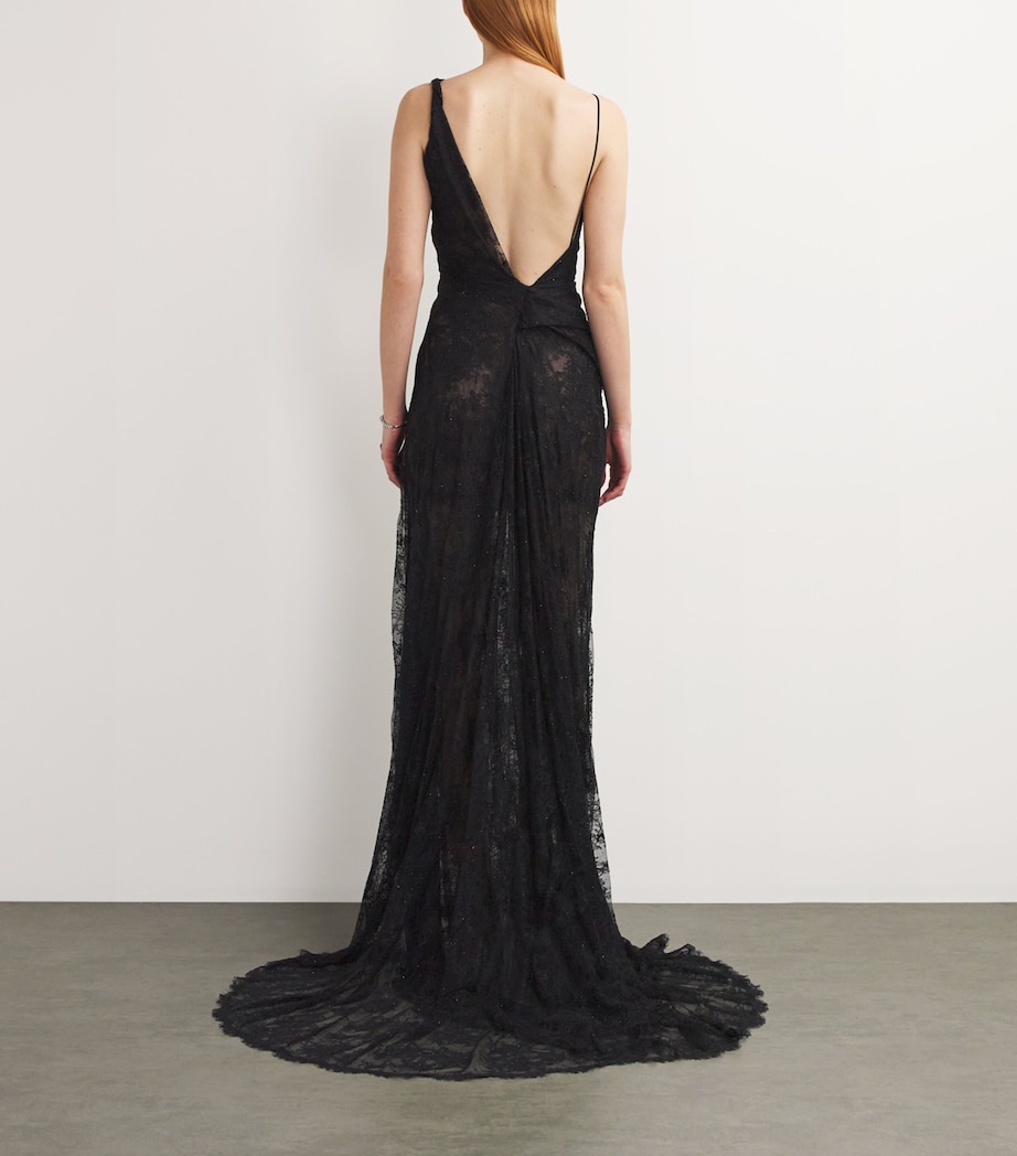 Vivienne Westwood Black Lace Embellished Minerva Gown | Harrods UK Vivienne Westwood Black Lace Embellished Minerva Gown | Harrods UK