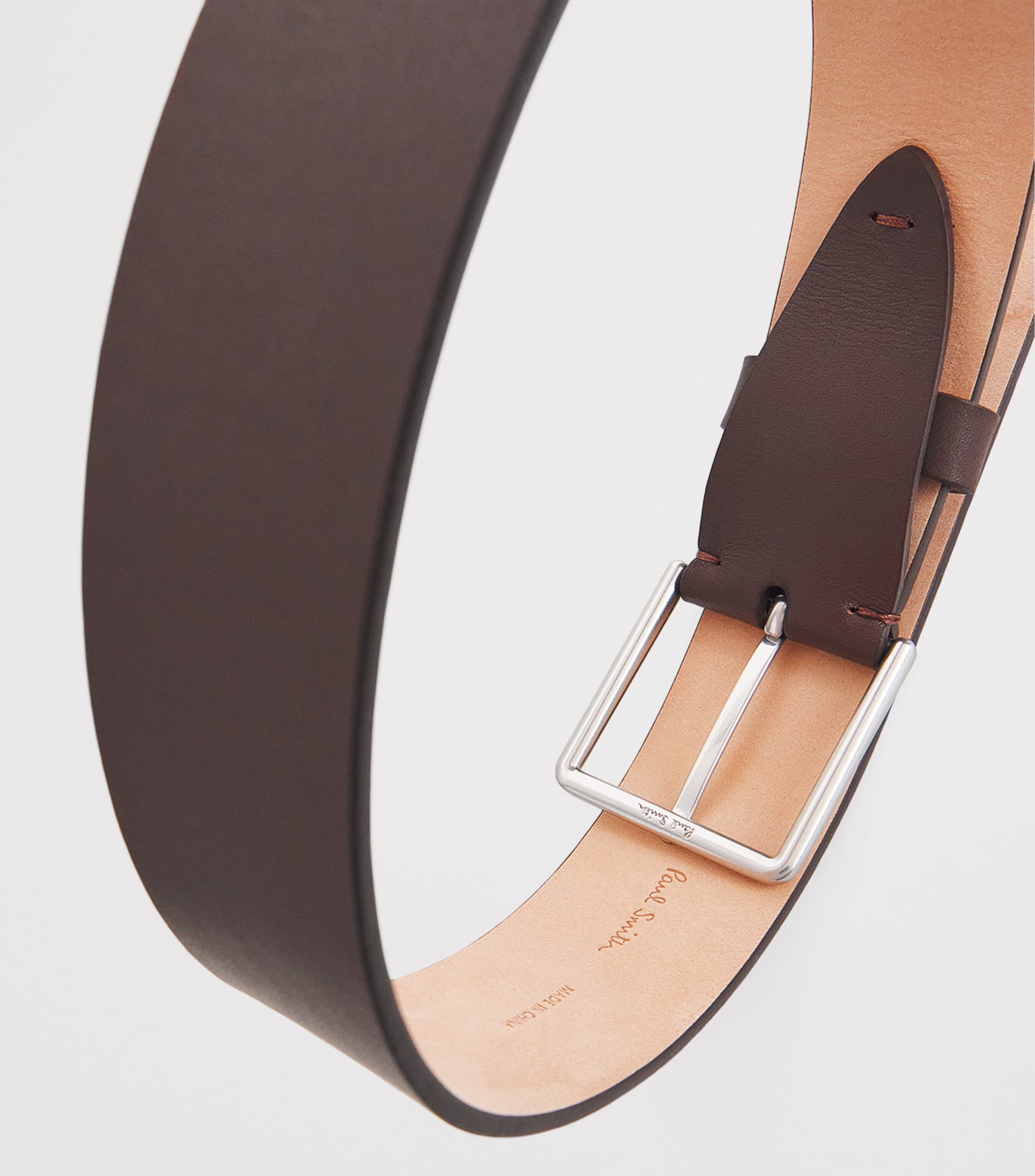 Paul Smith Leather Signature Stripe Stitch Belt Image 5