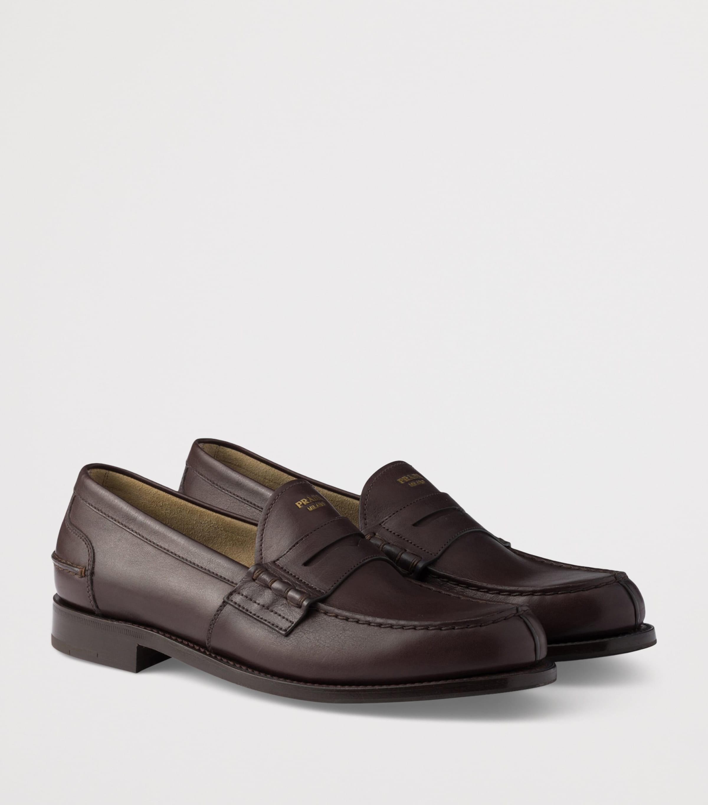 Prada Mens Leather Loafers Image 2