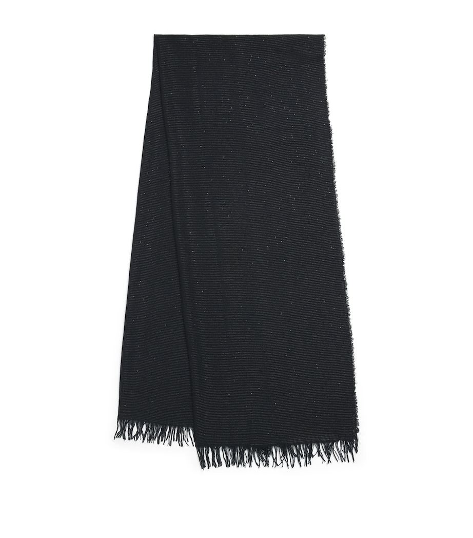 Sequin-Embellished Scarf 825 NERO Image 1