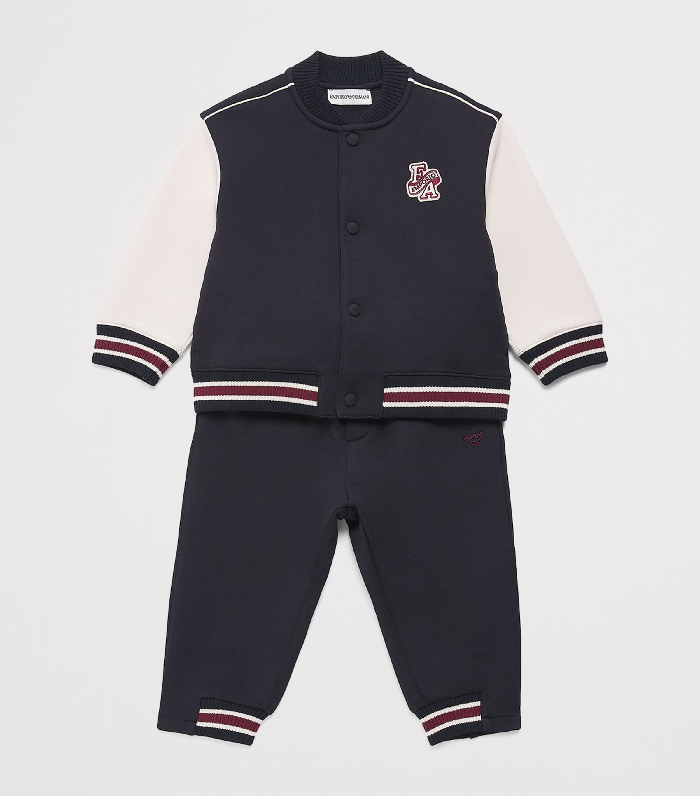 Emporio Armani Kids Cotton-Blend Sweatpants (6-36 Months) Iconico Blu Ea Image 3