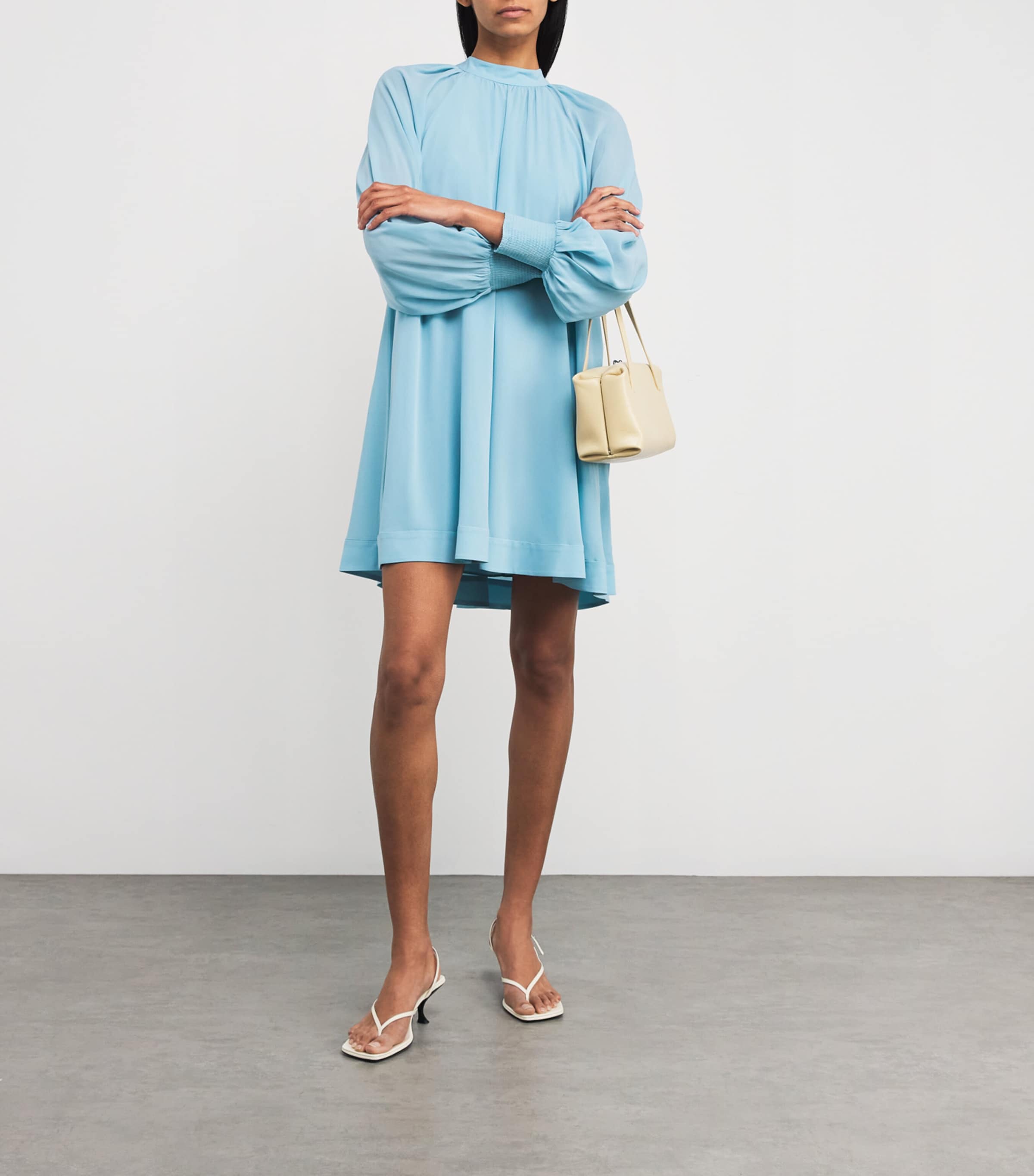 Taffeta Gracen Mini Dress MINERAL BLUE Image 2