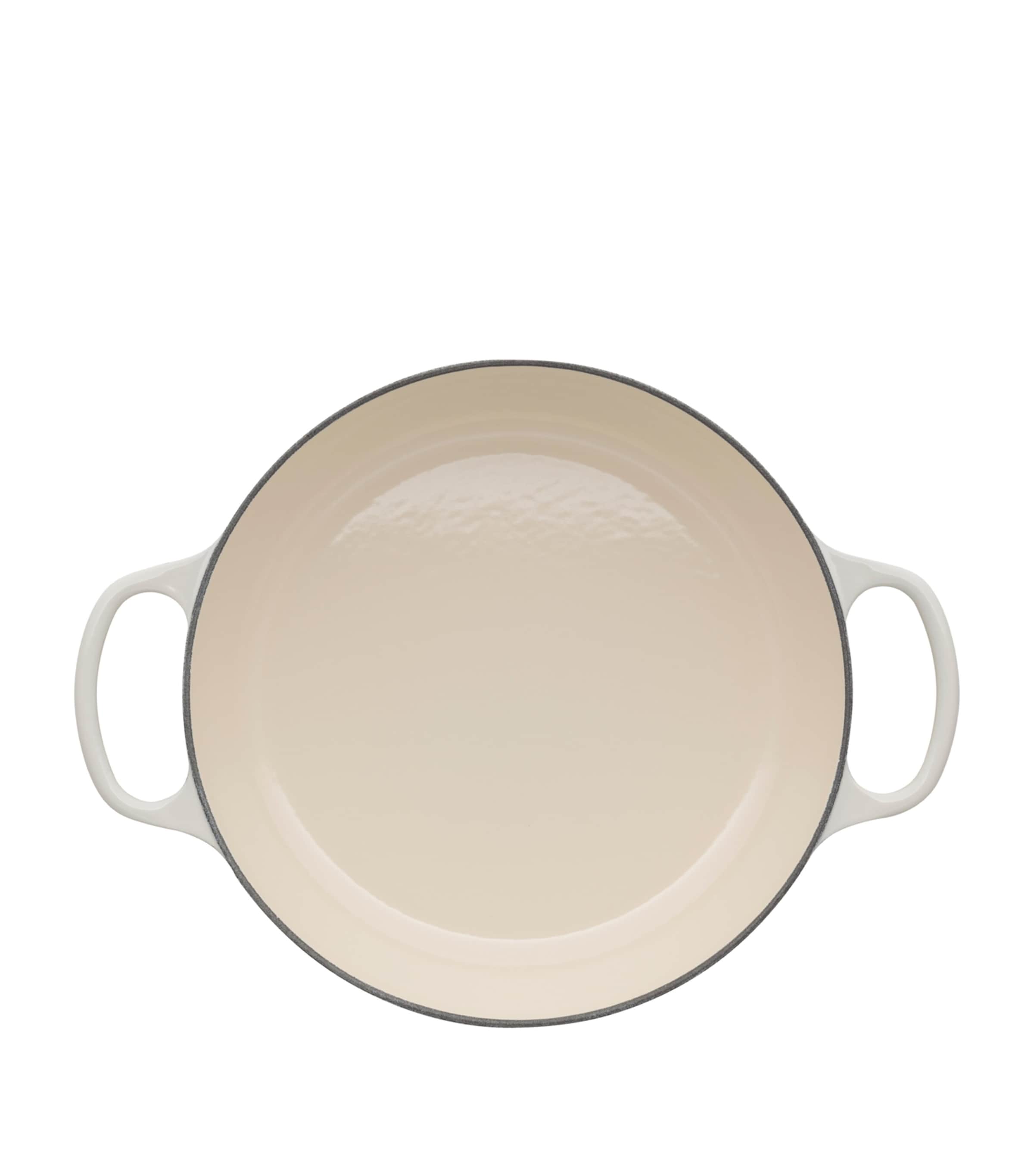 Cast Iron Shallow Round Casserole Dish (26cm) MERINGUE Image 4