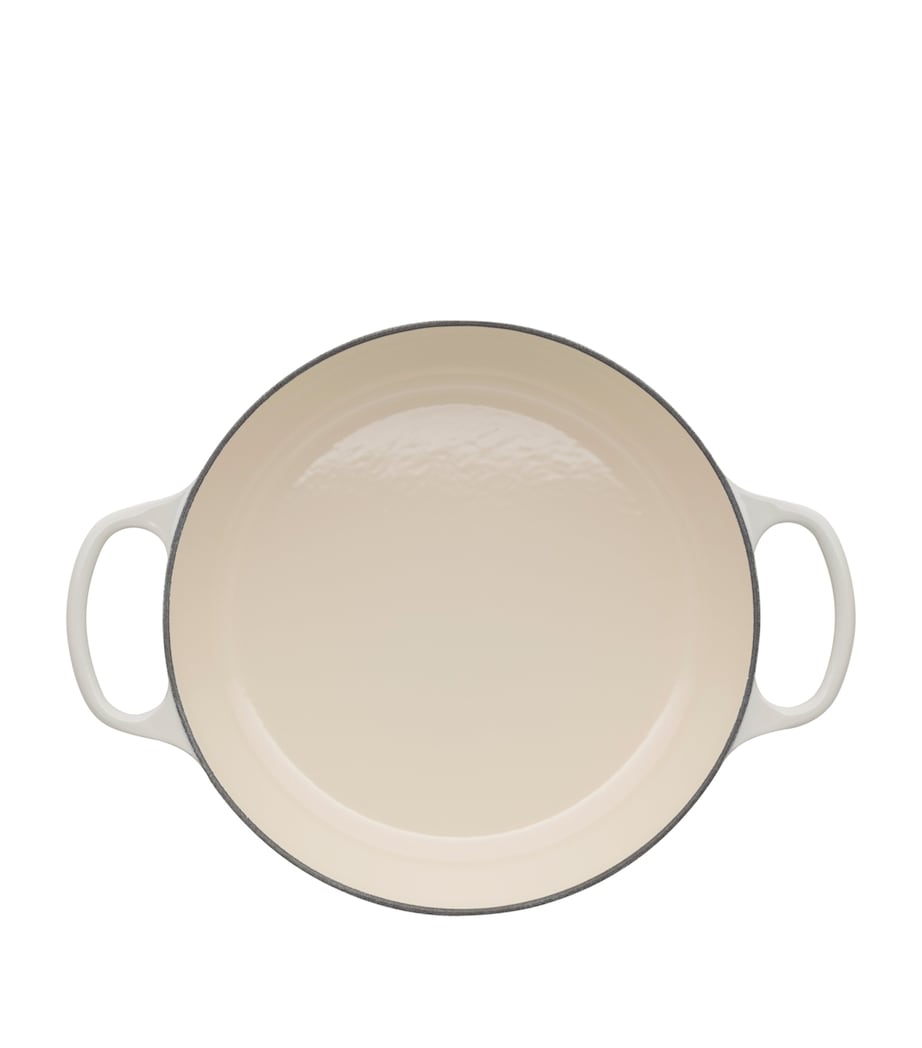 Cast Iron Shallow Round Casserole Dish (26cm) MERINGUE Image 4