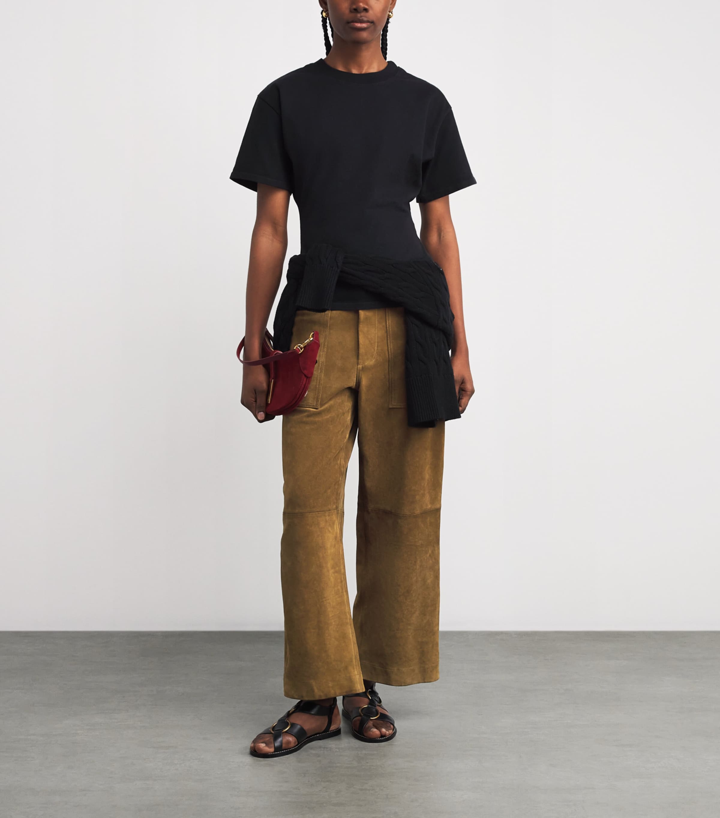 Suede Wide-Leg Trousers ARTICHOKE Image 2