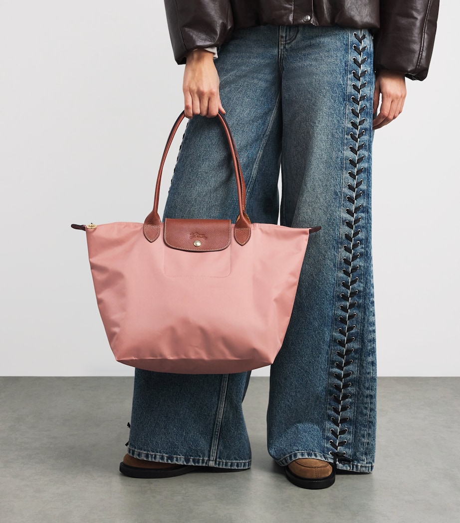 Large Le Pliage Original Tote Bag P96 PINK TEA Image 2