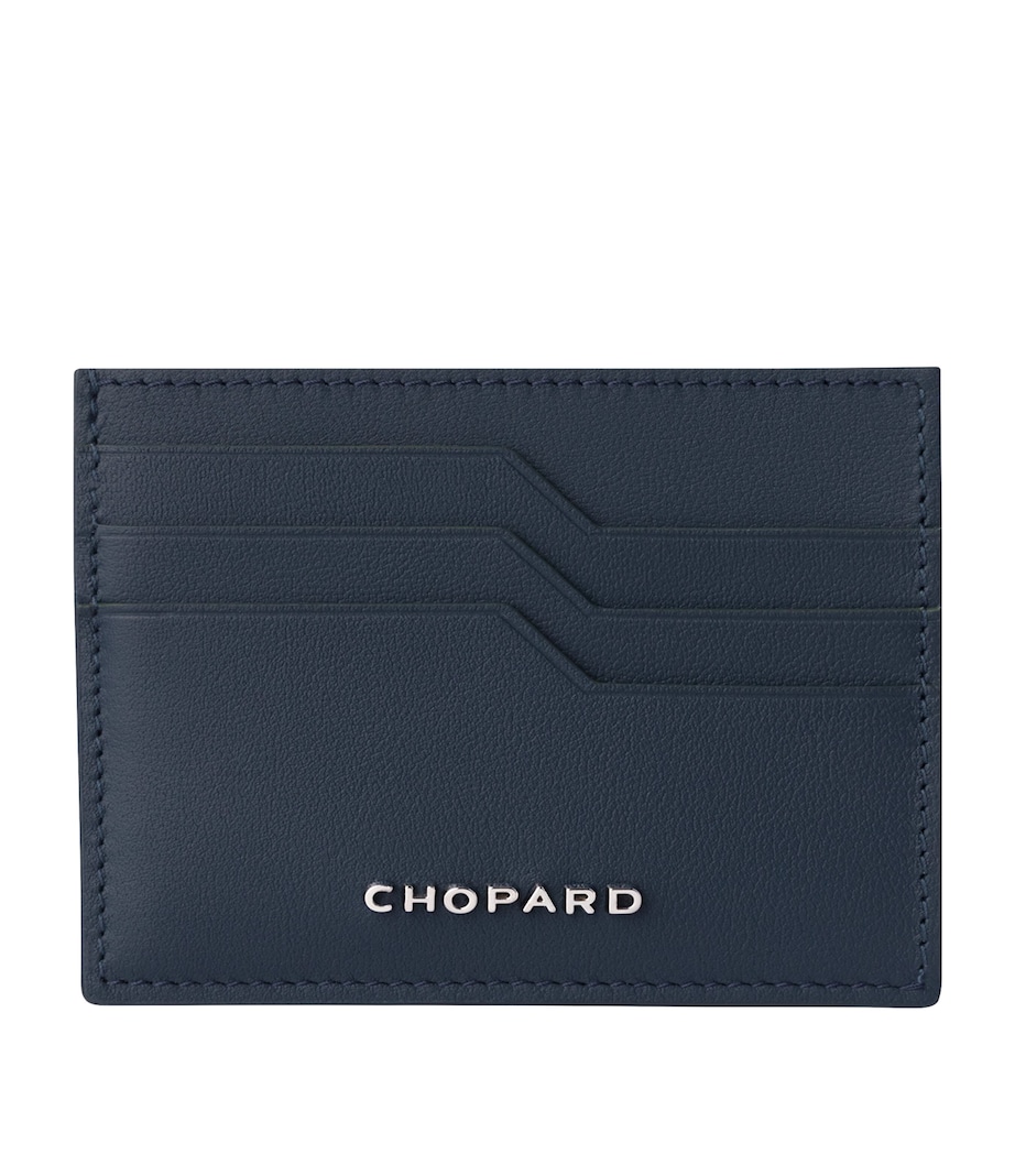 Small Leather Heritage Card Holder BLUE Image 1
