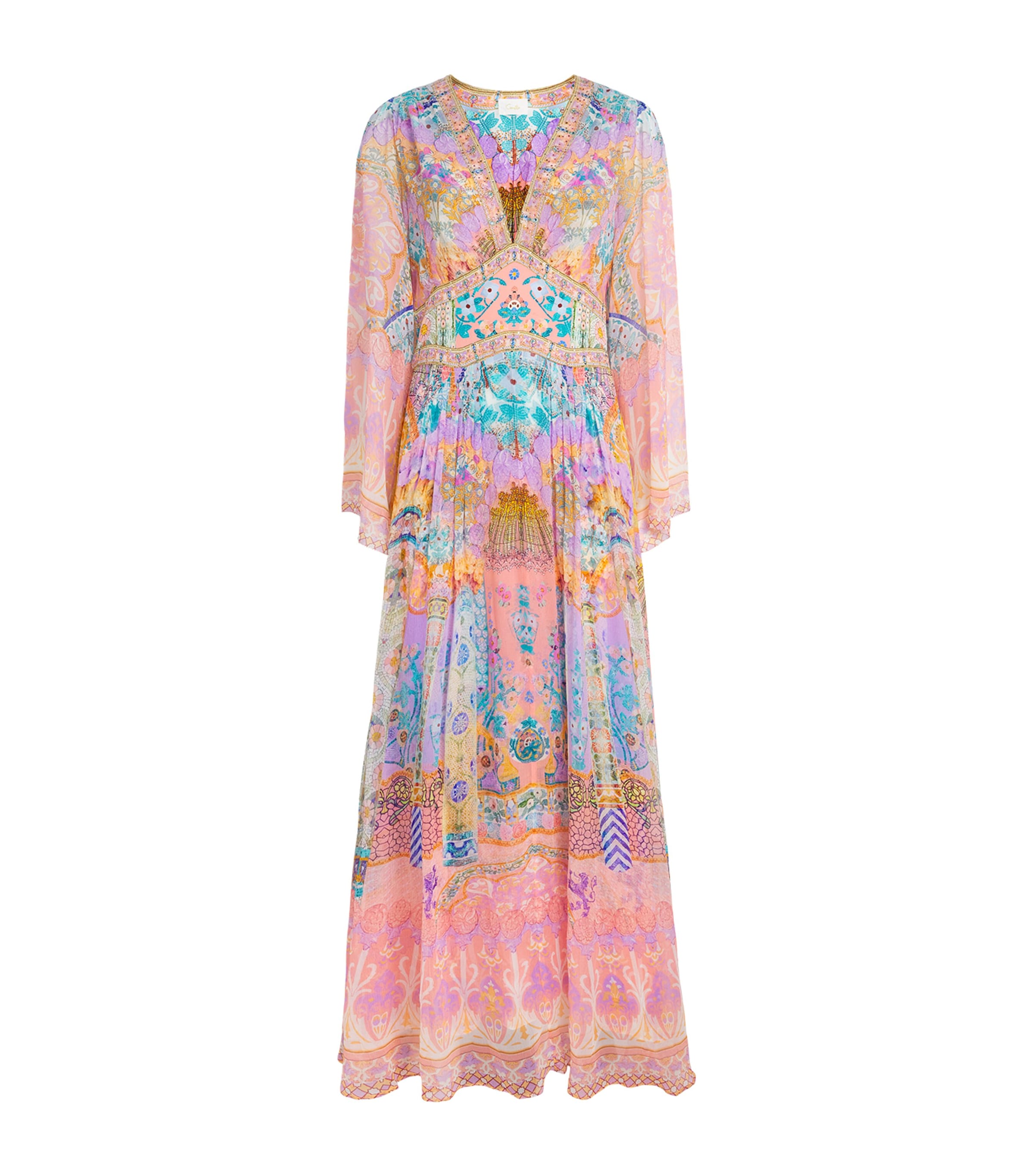 Camilla Womens Silk Maxi Dress Howdy Gaudi Image 1